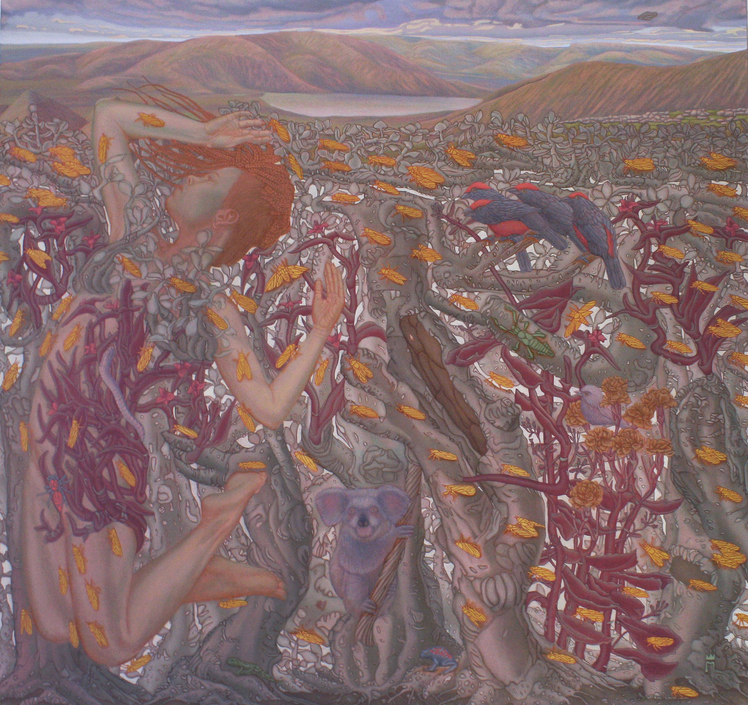 108 Цикад 130х120 Х.М 2023 год