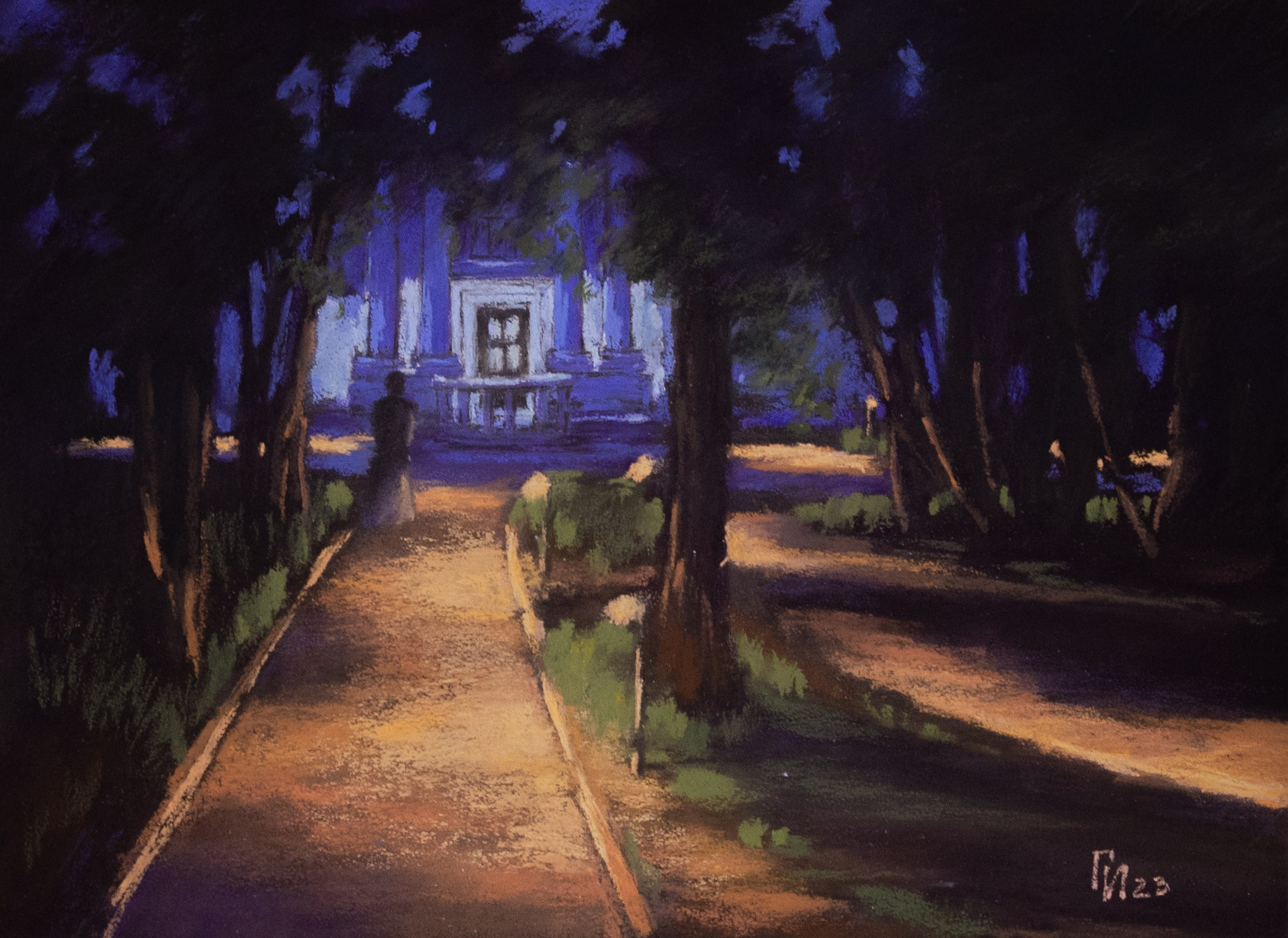 Писательские дачи. Пастель, 32х23см.