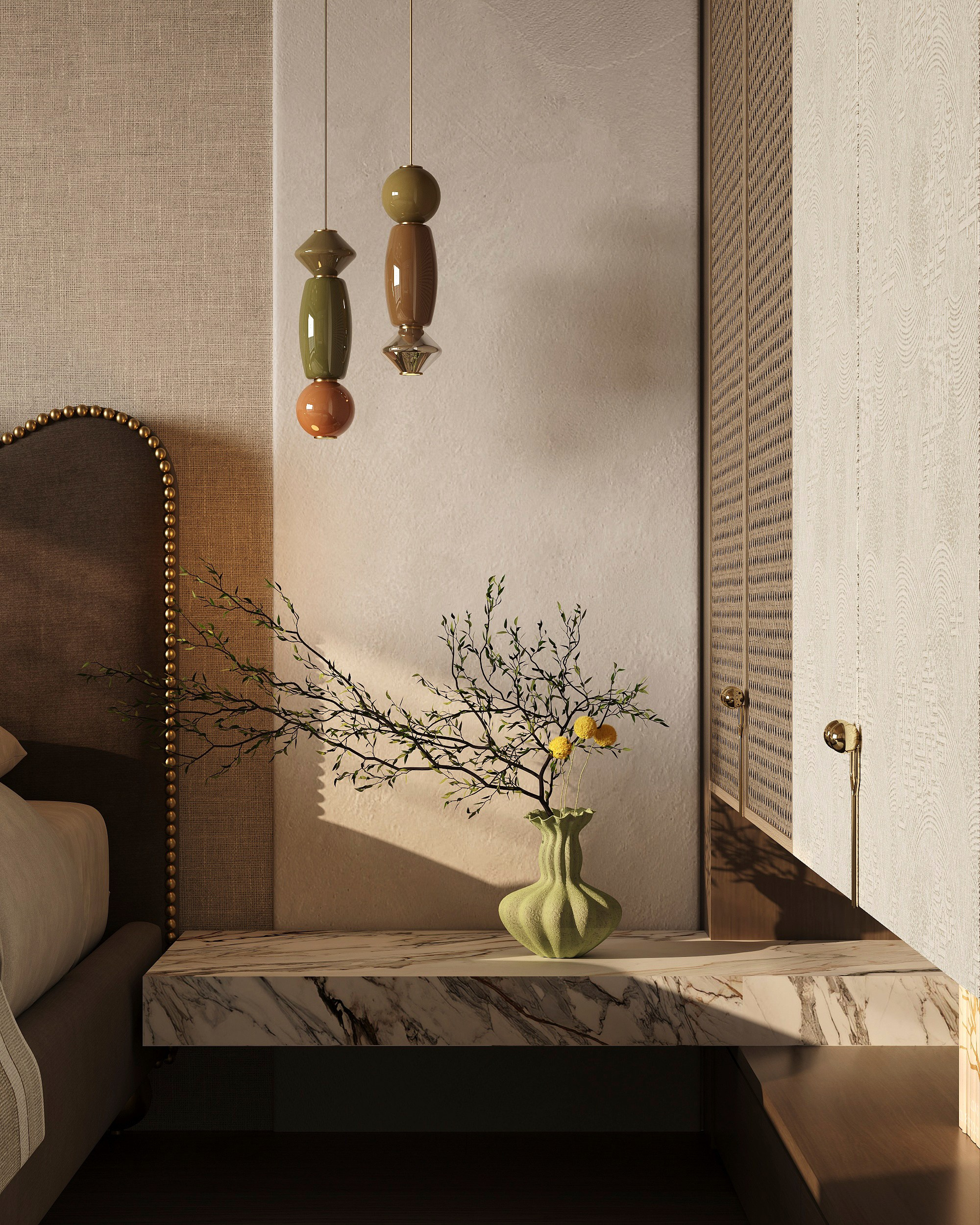 Cozy bedroom. Solovets visualization