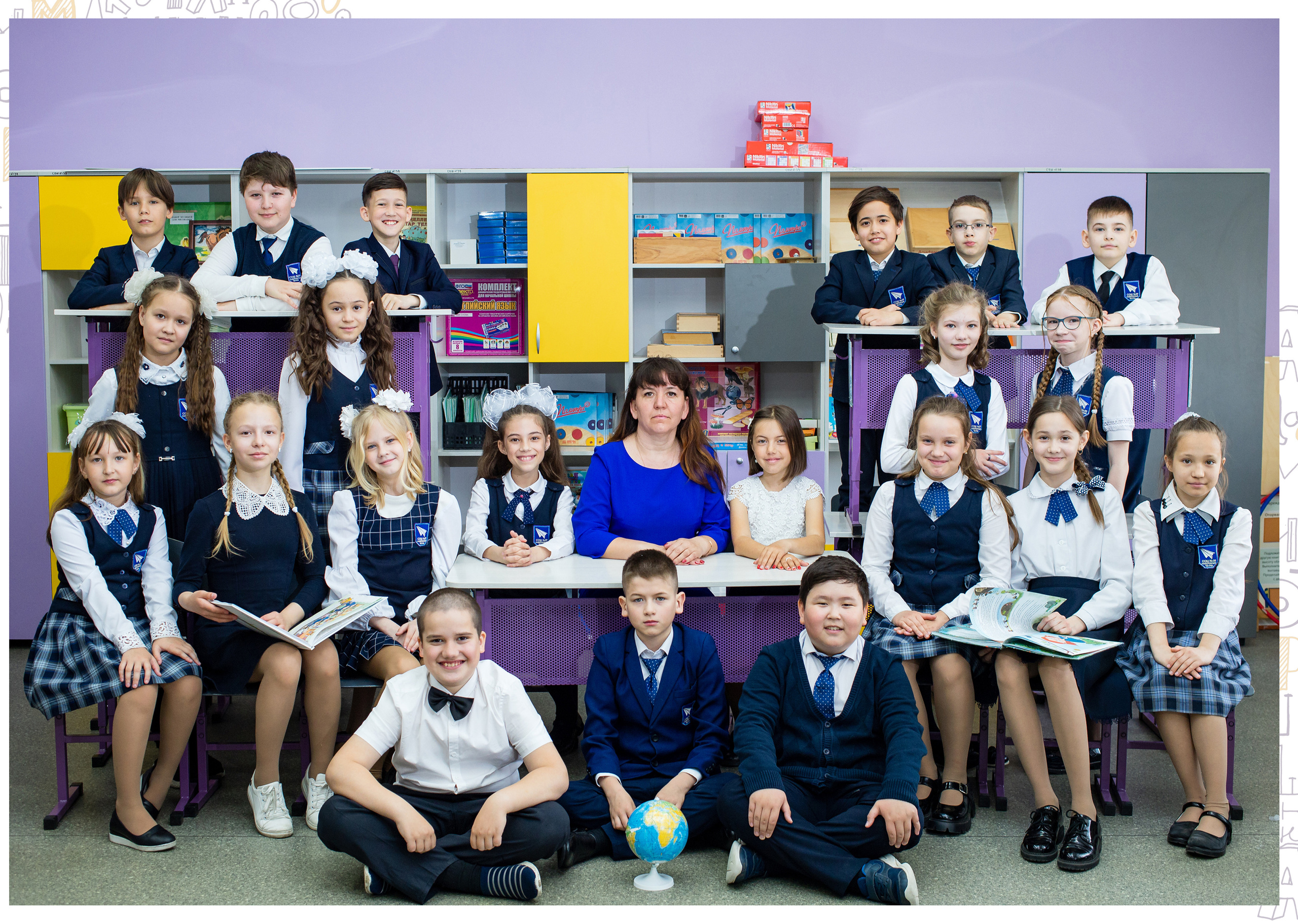 Виньетка класса. Общая фотография 500. Выпускные альбомы для садика и школы в Набережных Челнах