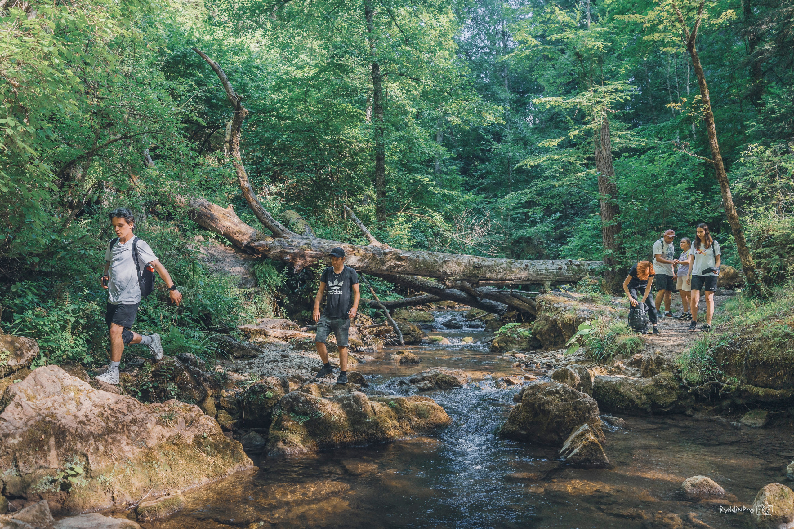 Поход на Орлиную полку + Университетский водопад с командой Мадьяр 15.08.24. Репортажный фотограф в Краснодаре Рындин Дмитрий