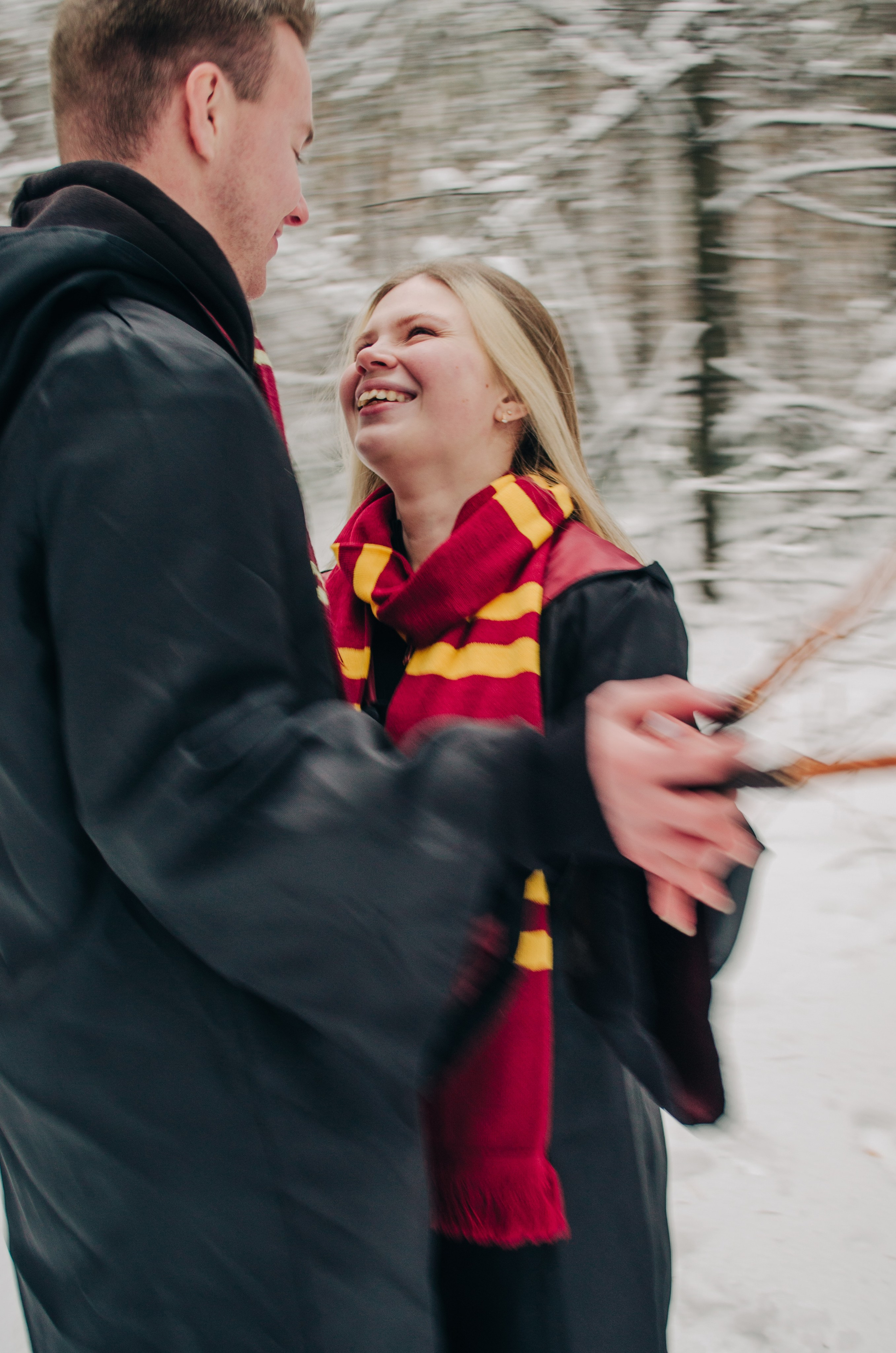 Зимняя история любви в стиле фильма «Гарри Поттер». Денисова Аля — фотограф для парных съемок и индивидуальных историй в Барнауле