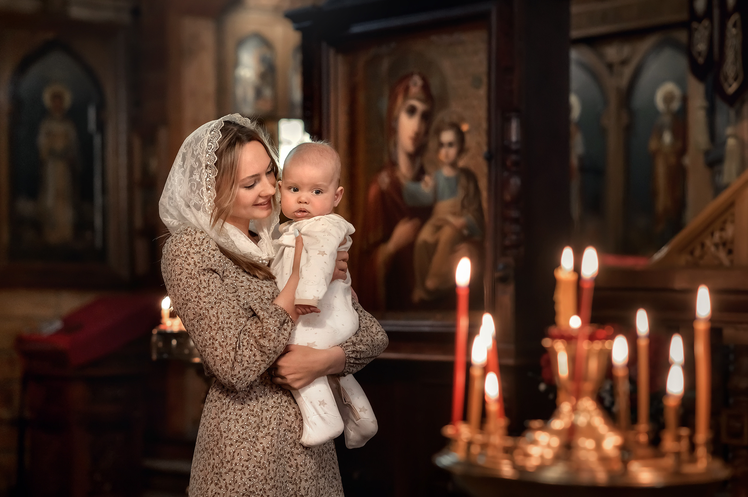Храм Казанской иконы Божьей матери, п. Вырица. Фотограф на Крещение в Санкт-Петербурге