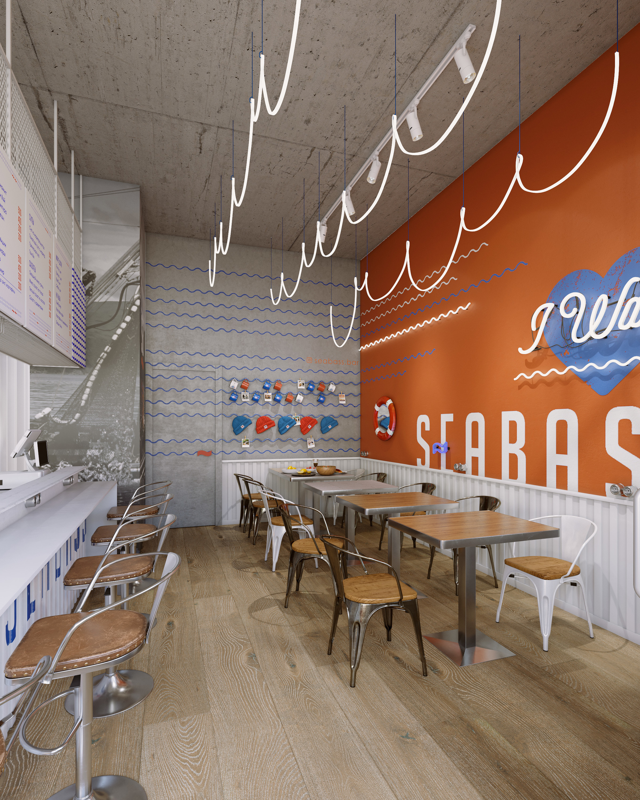SEABAS BAR. Branding and Interiors
