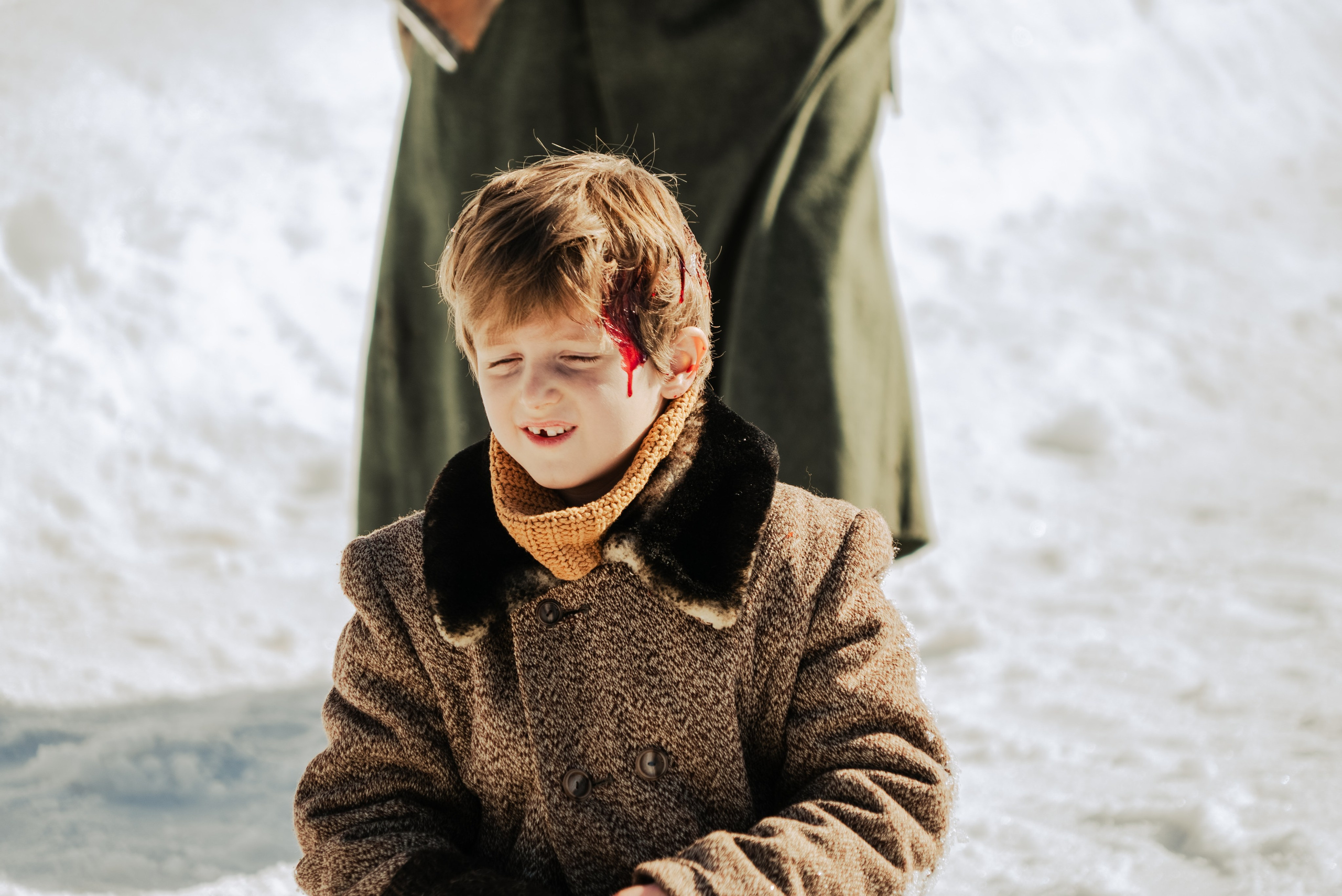 На съемках фильма «Июньская полынь». Мария Колесникова