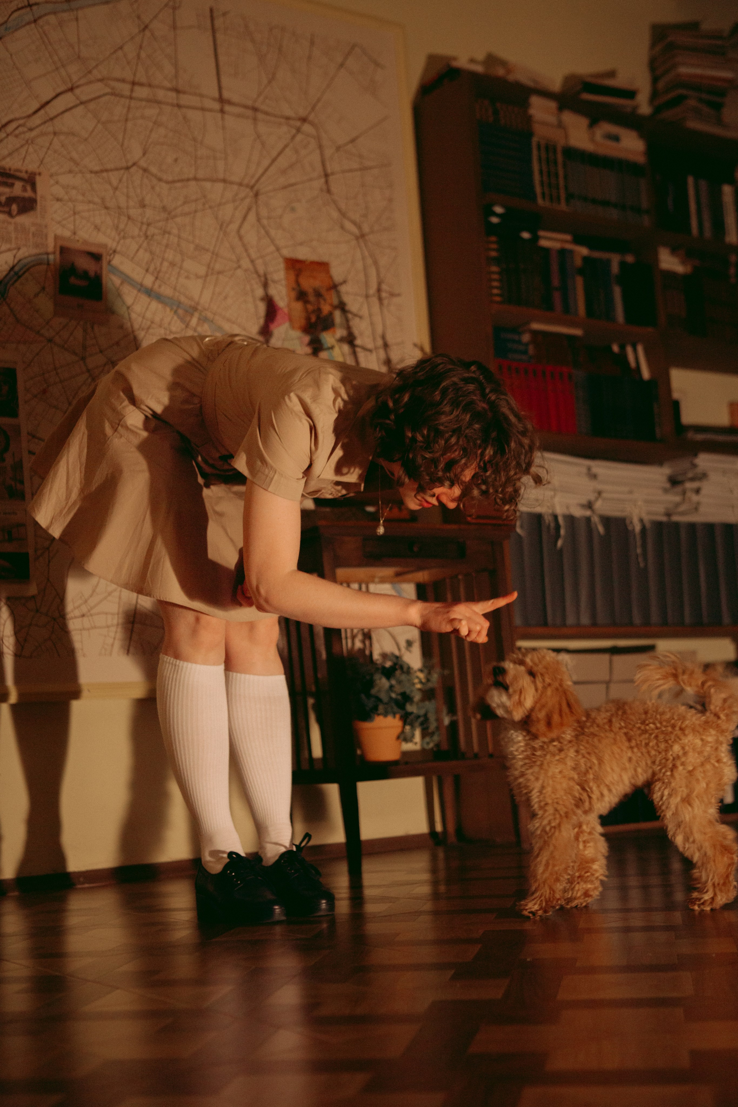 A cinematic daydream in the spirit of Wes Anderson’s style. Portrait, family and pet photographer in Cyprus, Ksenia Bourdelle