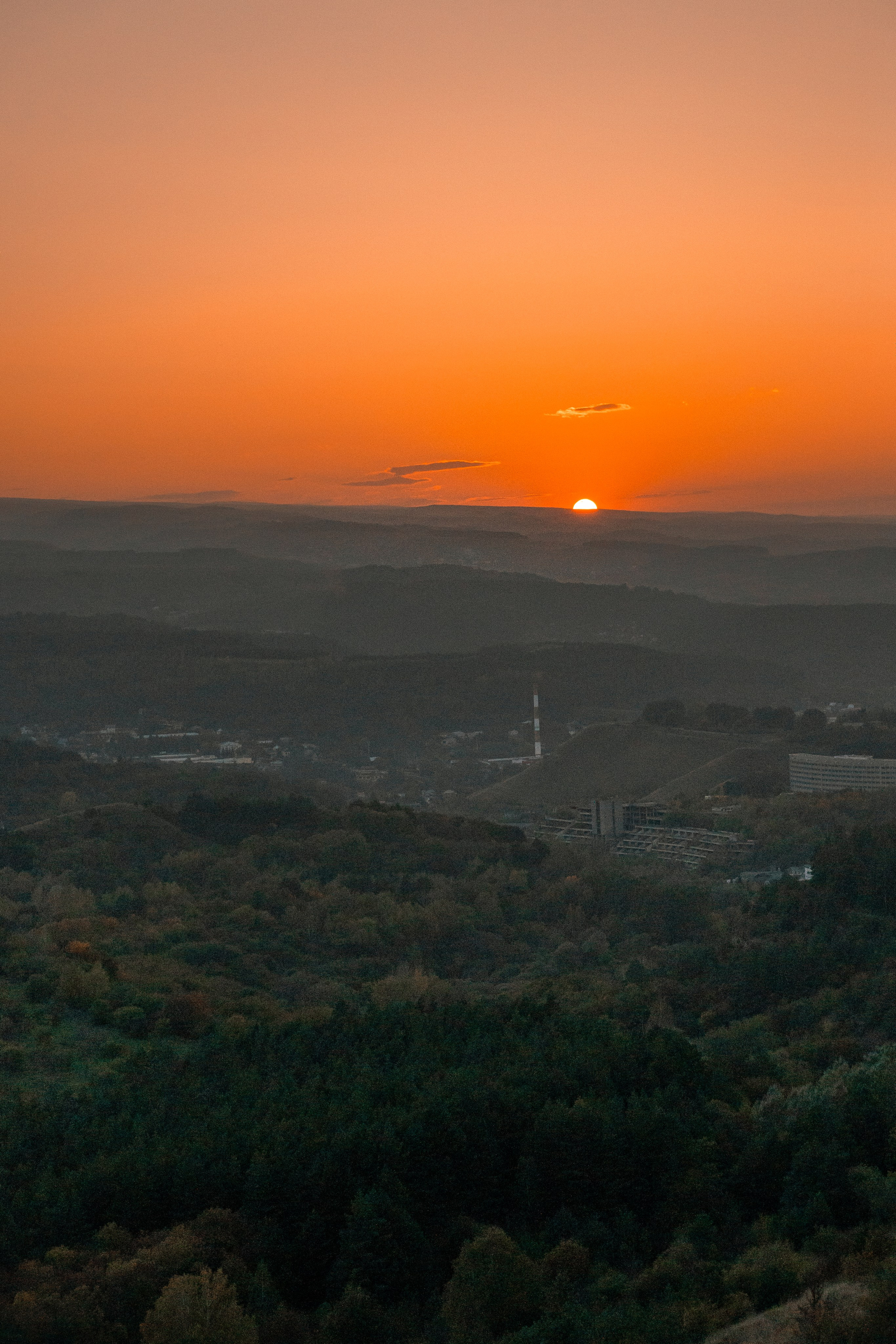 Вид на закат с горы Малое Седло, Кисловодск