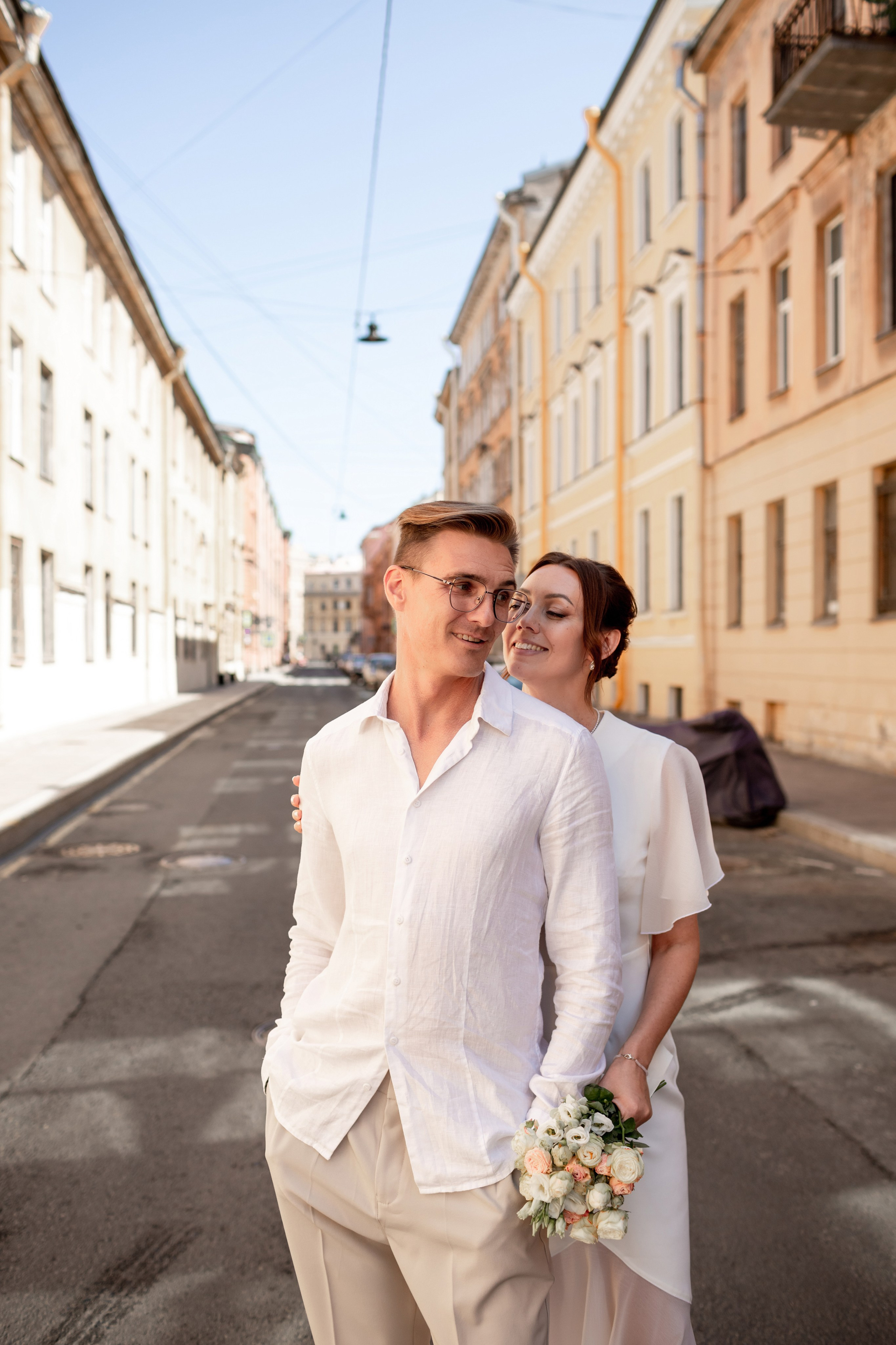 современная свадебная фотосессия в Санкт-Петербурге, стильная пара