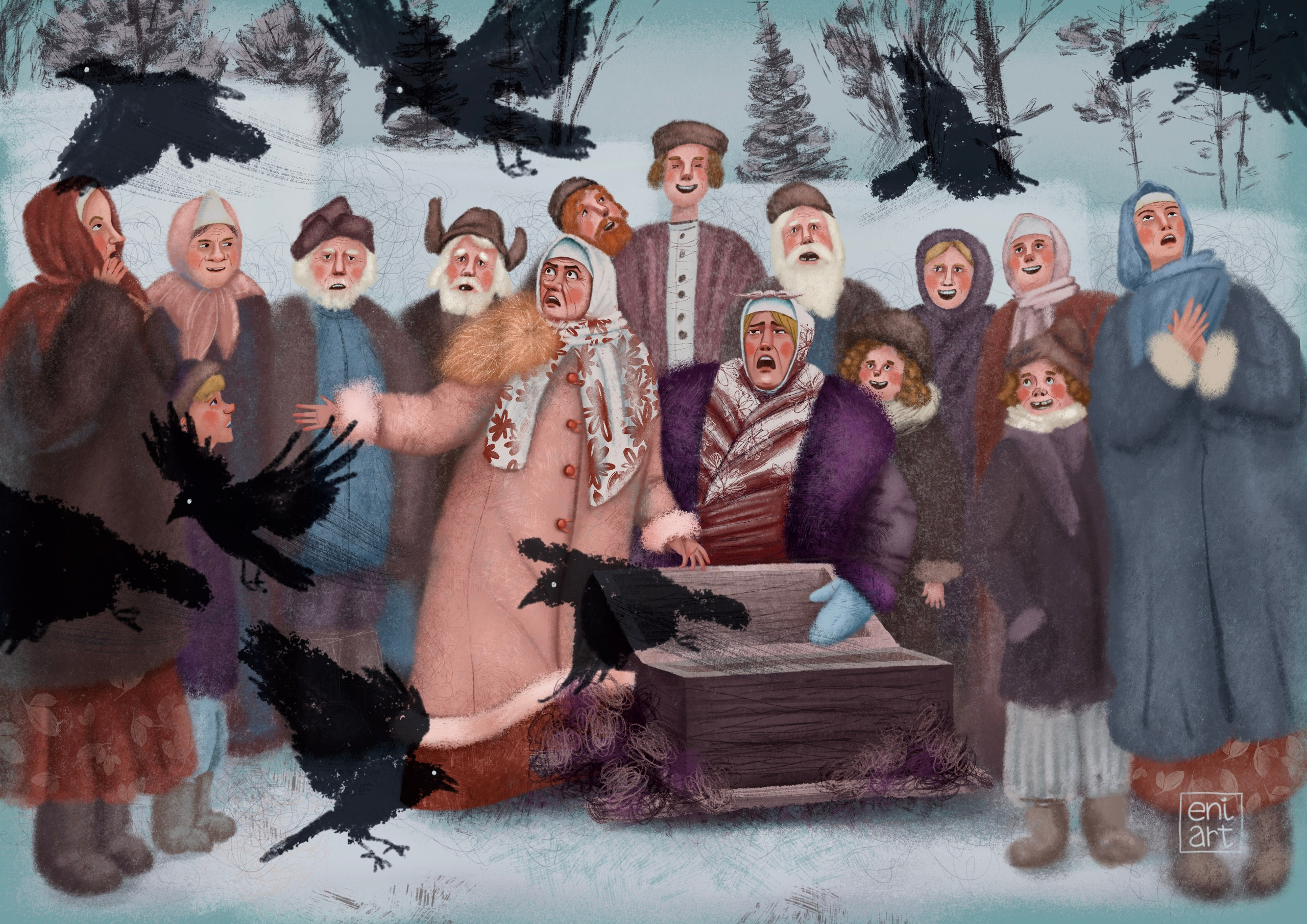 Иллюстрация к фильму «Морозко»