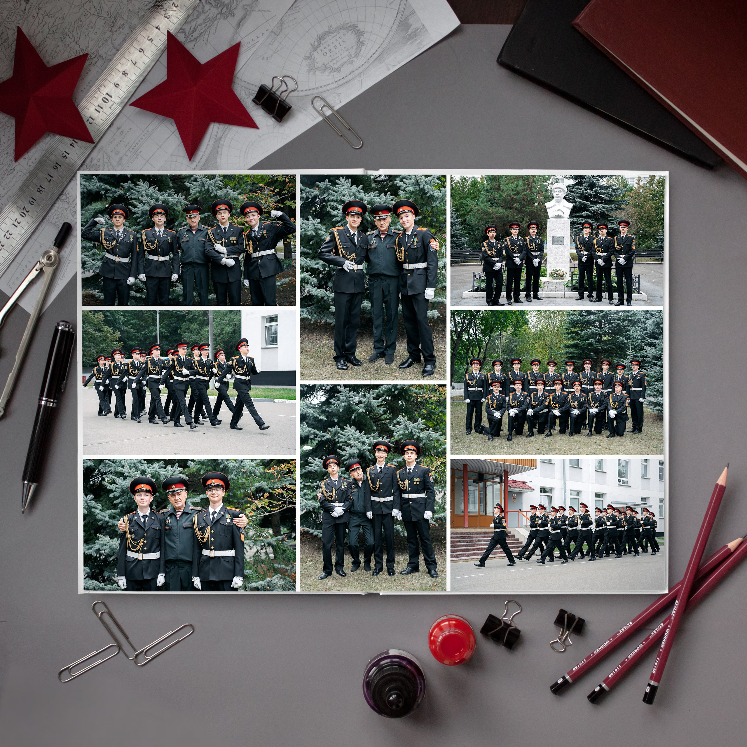 Кадетский альбом 14 разворотов. Фотограф Казакова Анастасия