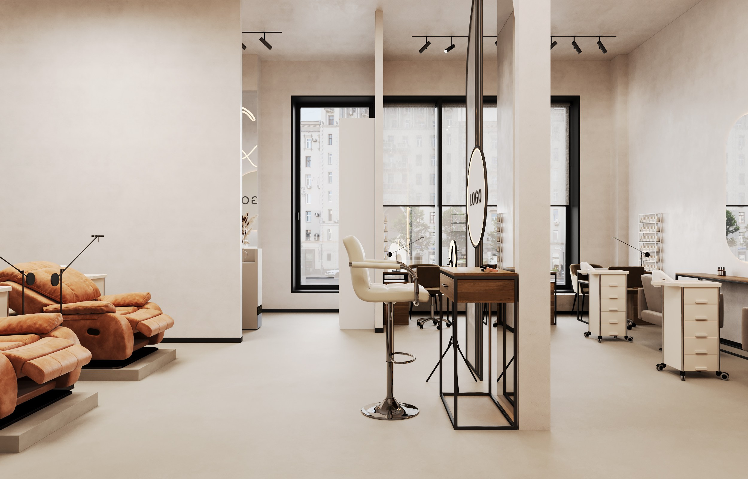 Beauty Salon Tatcher. Дизайн интерьера | 3D визуализация | Миланская Марина