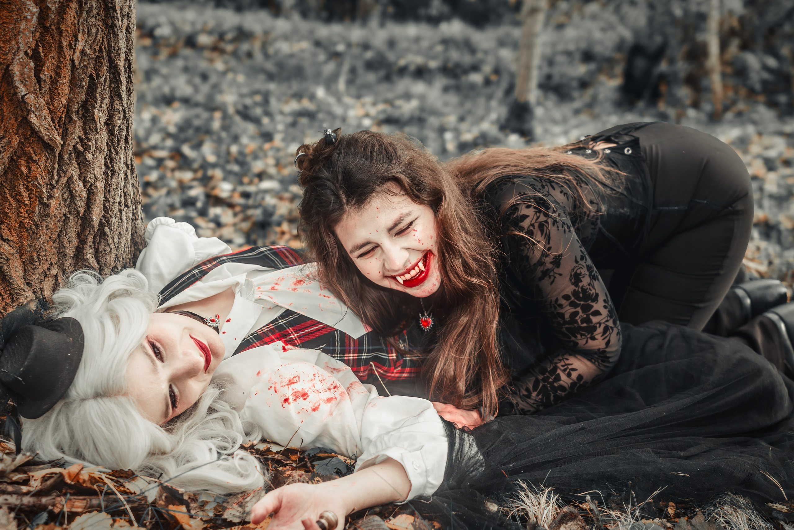Фотосессия Вампиры в лесу