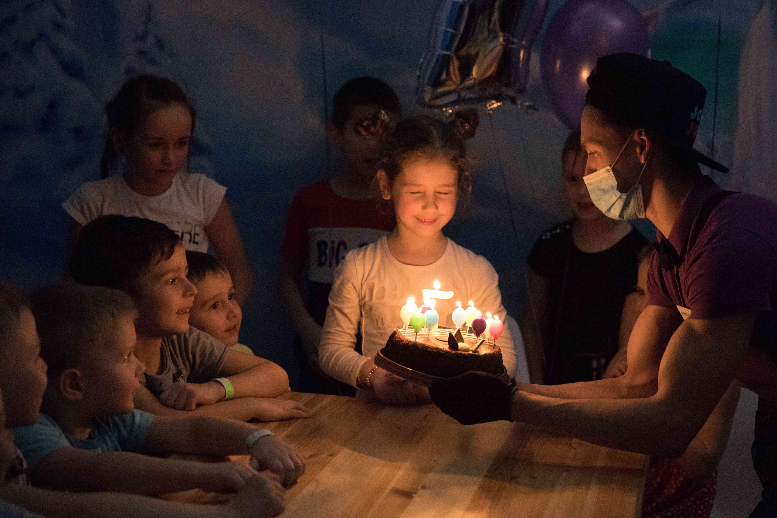 Детская фотосессия со свечами