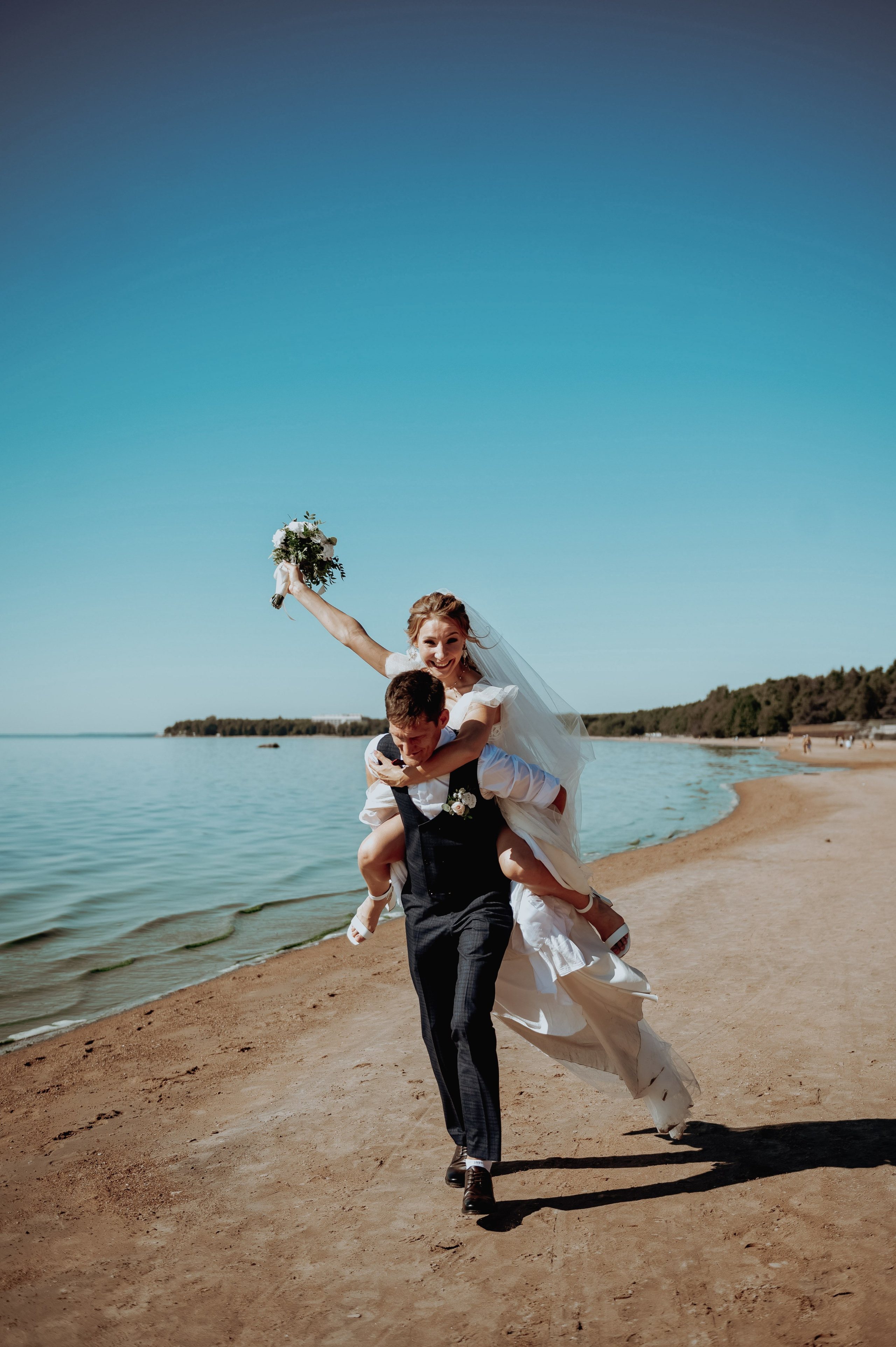 Елизавета и Максим (свадебная фотосессия в Сестрорецке и на Финском заливе). Портретный, семейный и свадебный фотограф в Санкт-Петербурге и в Пушкине Ширяев Денис