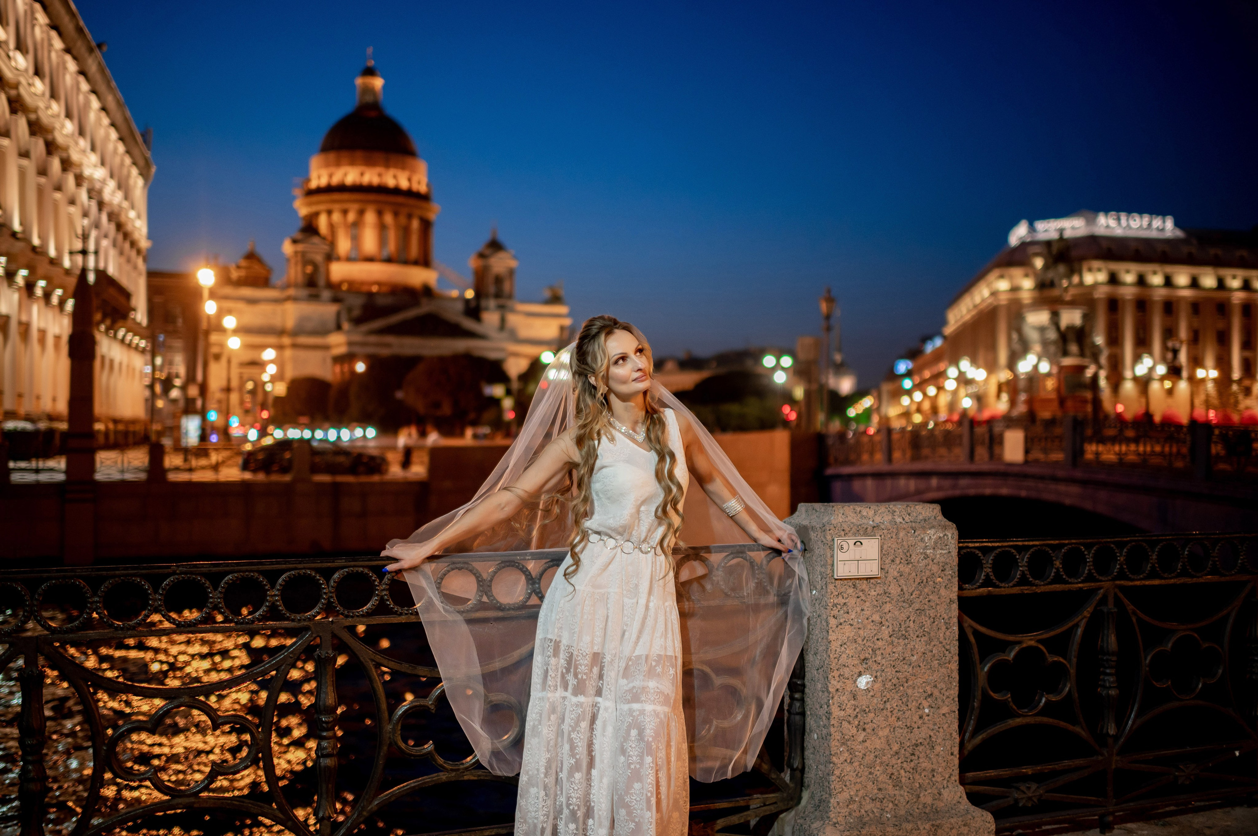 Екатерина и Андрей (свадебная фотосессия в вечернем Петербурге). Портретный, семейный и свадебный фотограф в Санкт-Петербурге и в Пушкине Ширяев Денис