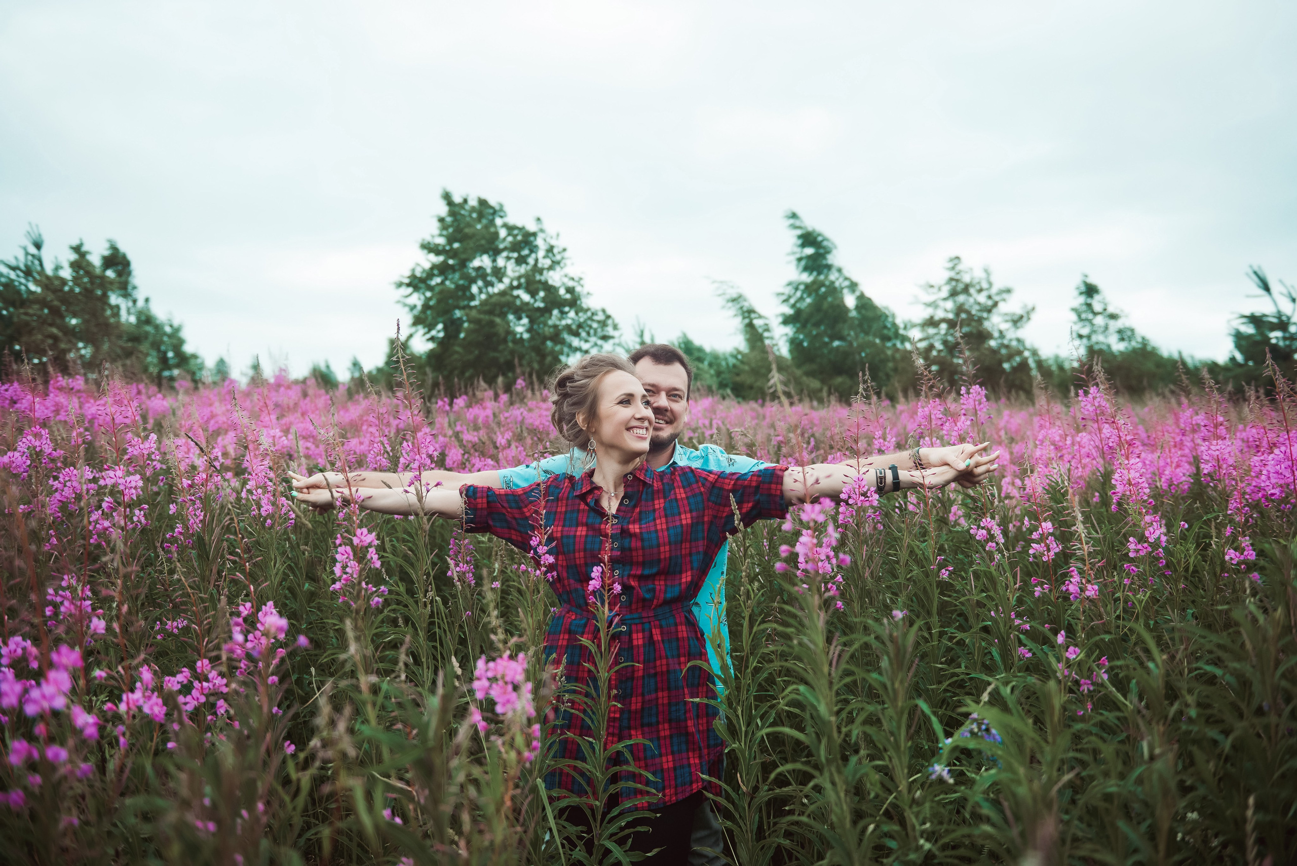 Александра и Вячеслав (фотосессия Love story на природе). Портретный, семейный и свадебный фотограф в Санкт-Петербурге и в Пушкине Ширяев Денис
