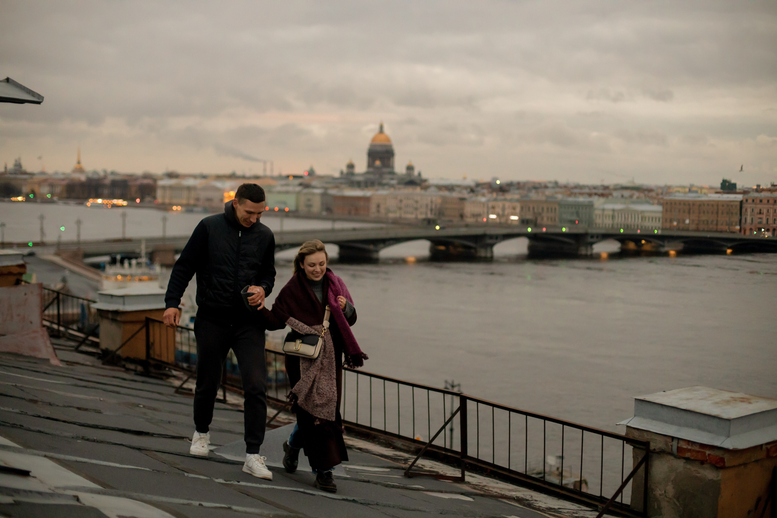 Лав стори на крыше. Свадебный и семейный фотограф в Москве Диана Левченко