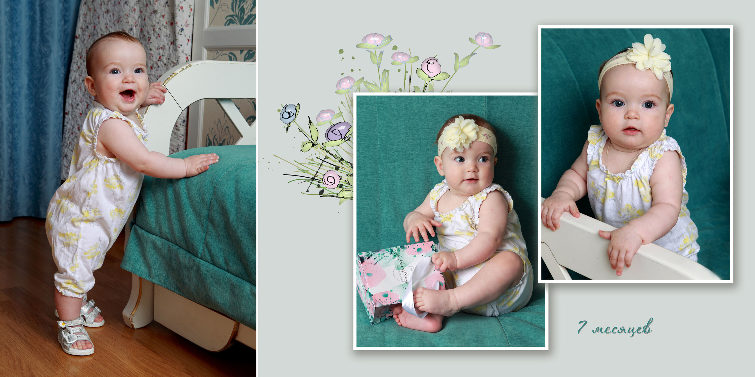 Фотокнига первого года жизни. Детский, семейный и портретный фотограф в Москве Марина Смрига