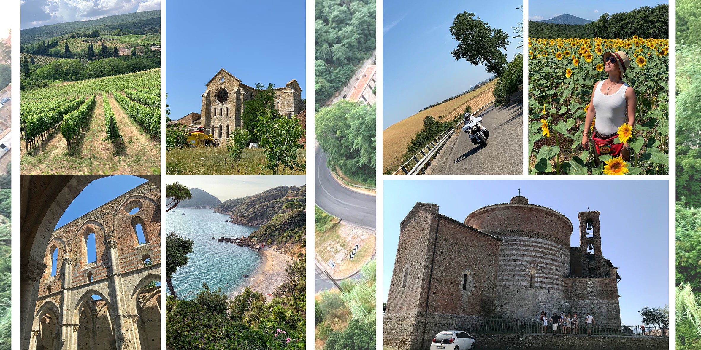 На этом развороте фотокниги изображены красивые городские пейзажи. 