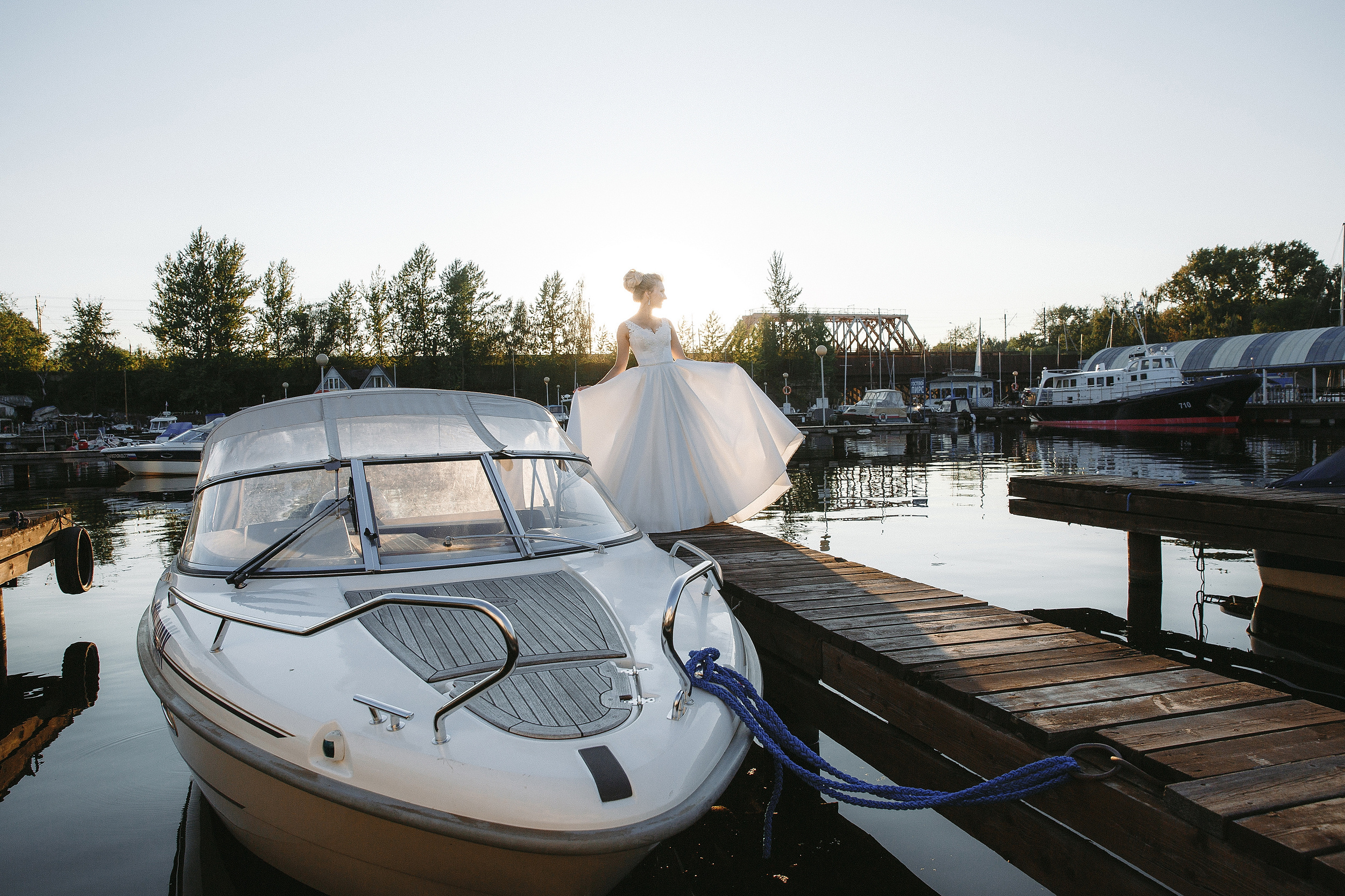 Свадебная фотосессия Яхт Клуб Водник для Елены и Тараса