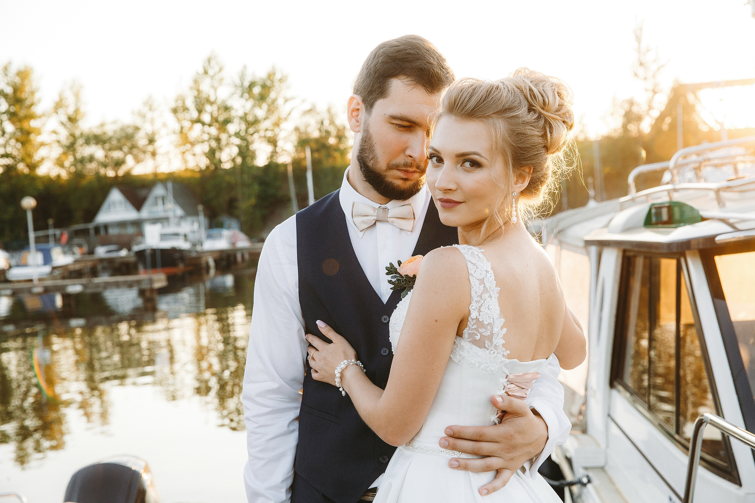 Свадебная фотосессия Яхт Клуб Водник для Елены и Тараса
