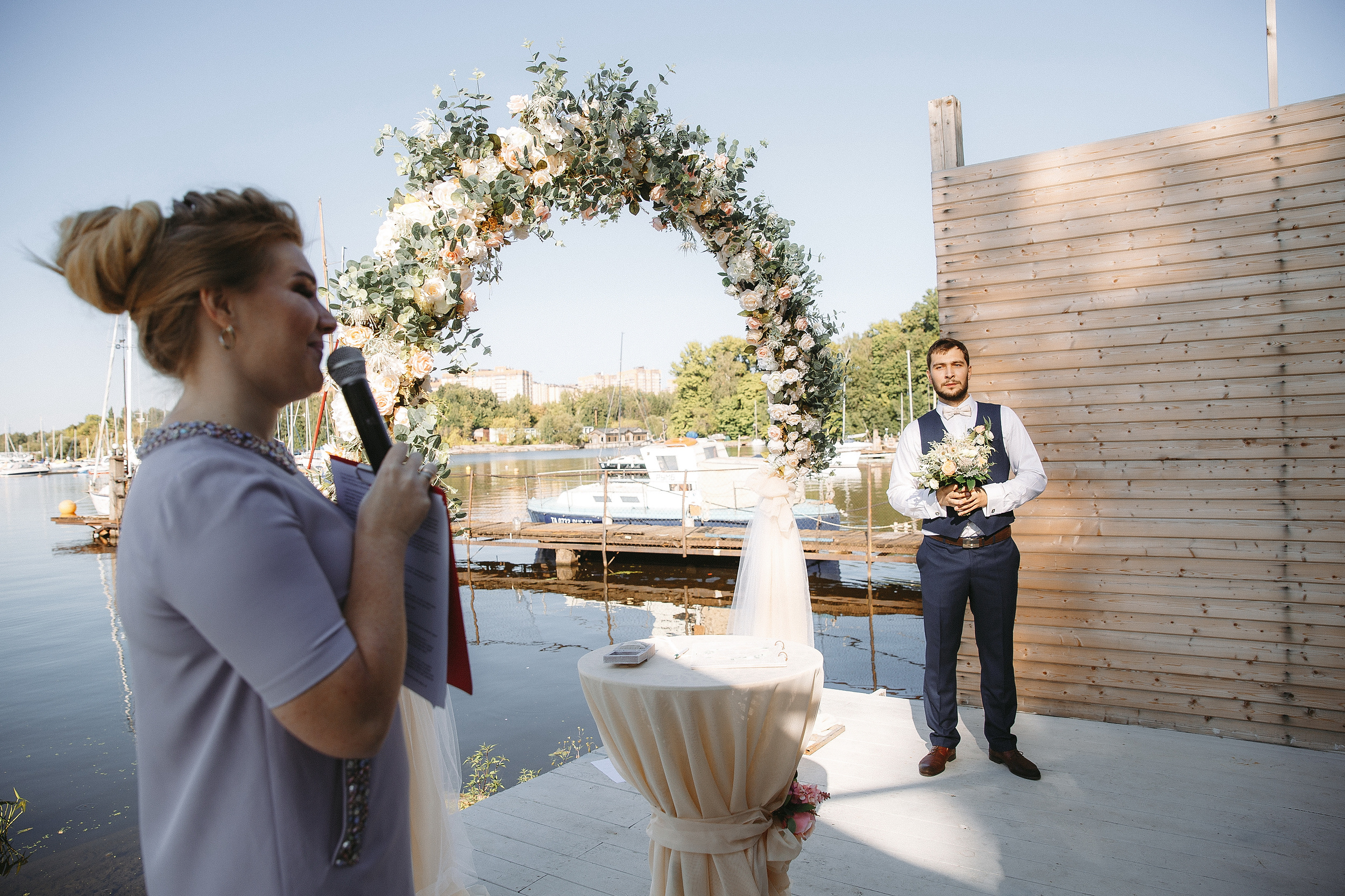 Свадебная фотосессия Яхт Клуб Водник для Елены и Тараса
