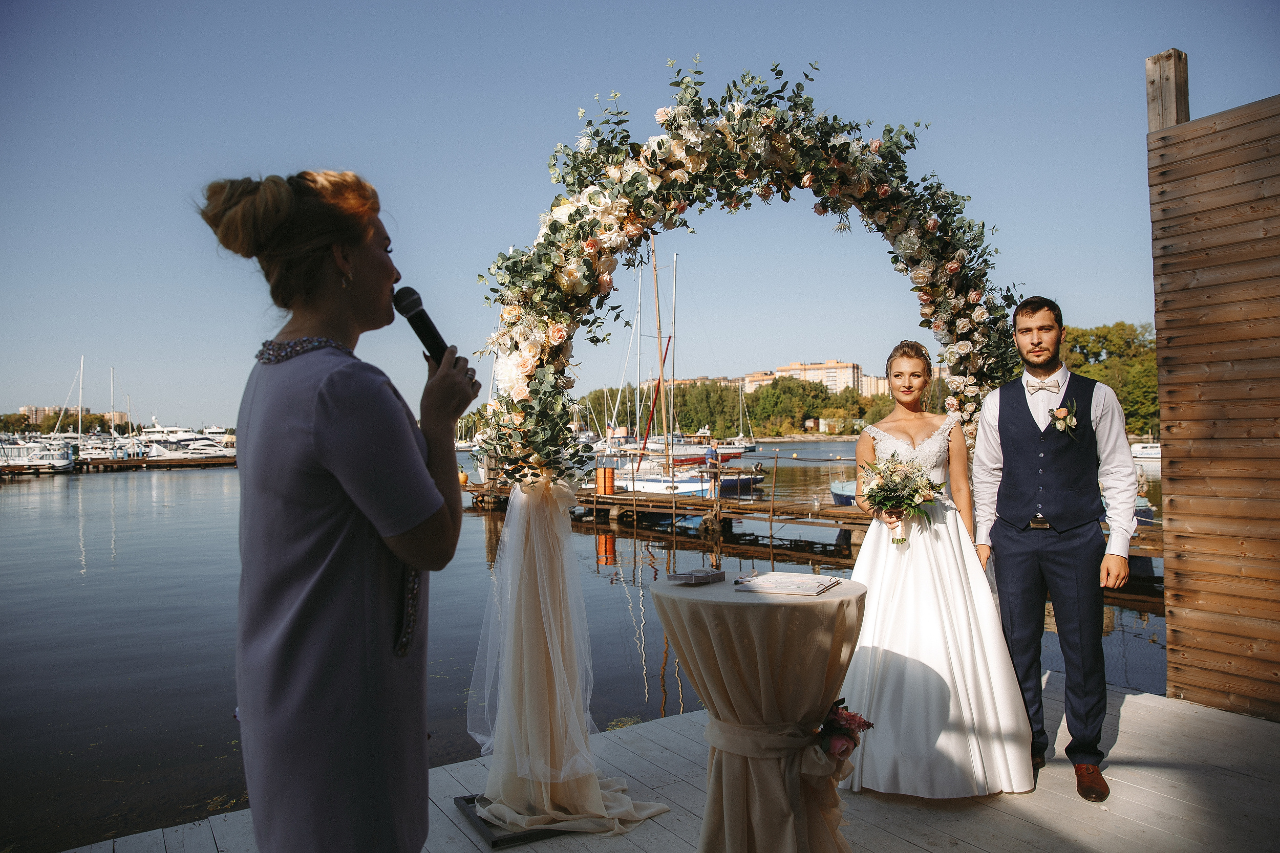 Свадебная фотосессия Яхт Клуб Водник для Елены и Тараса