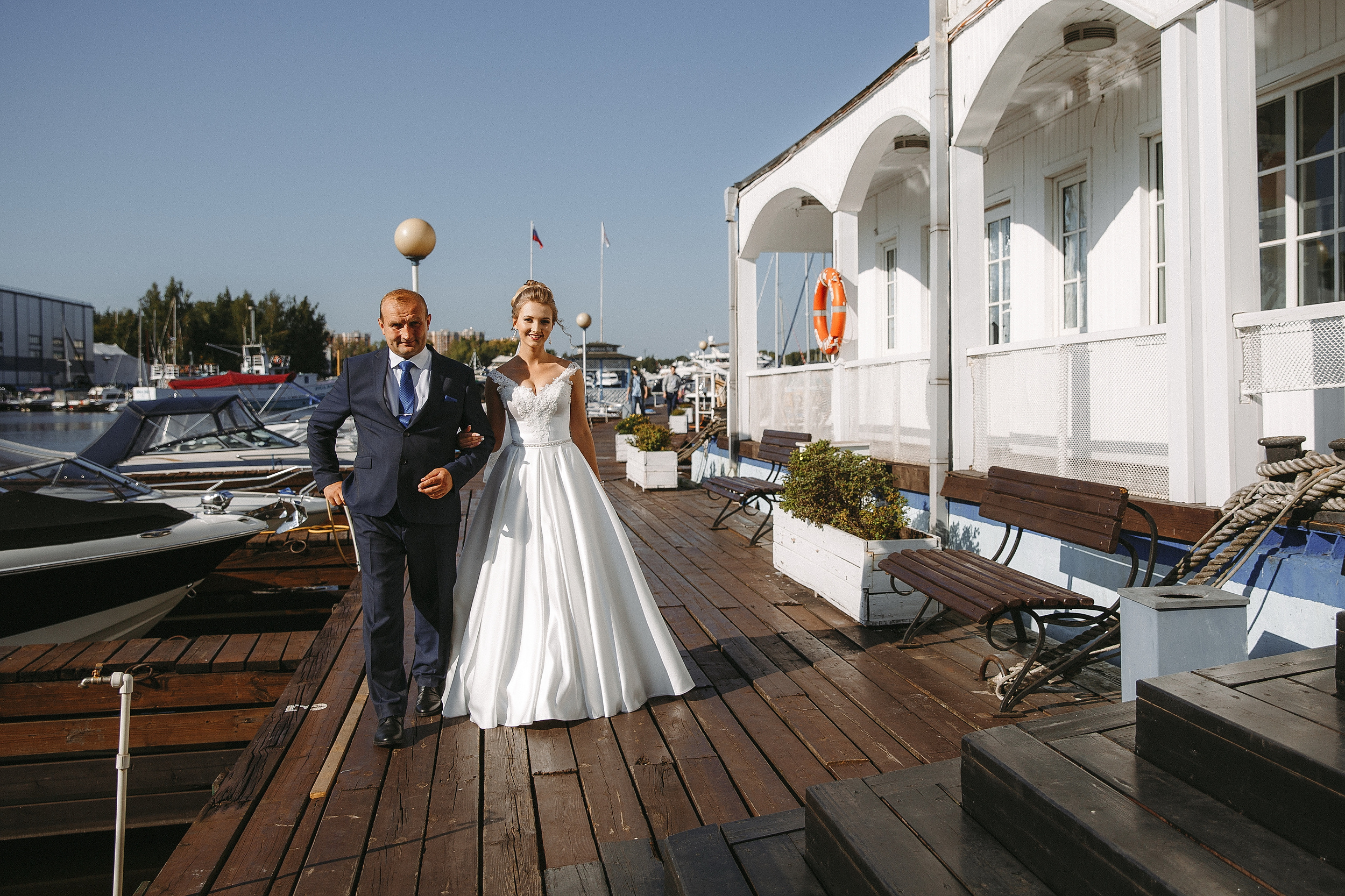 Свадебная фотосессия Яхт Клуб Водник для Елены и Тараса