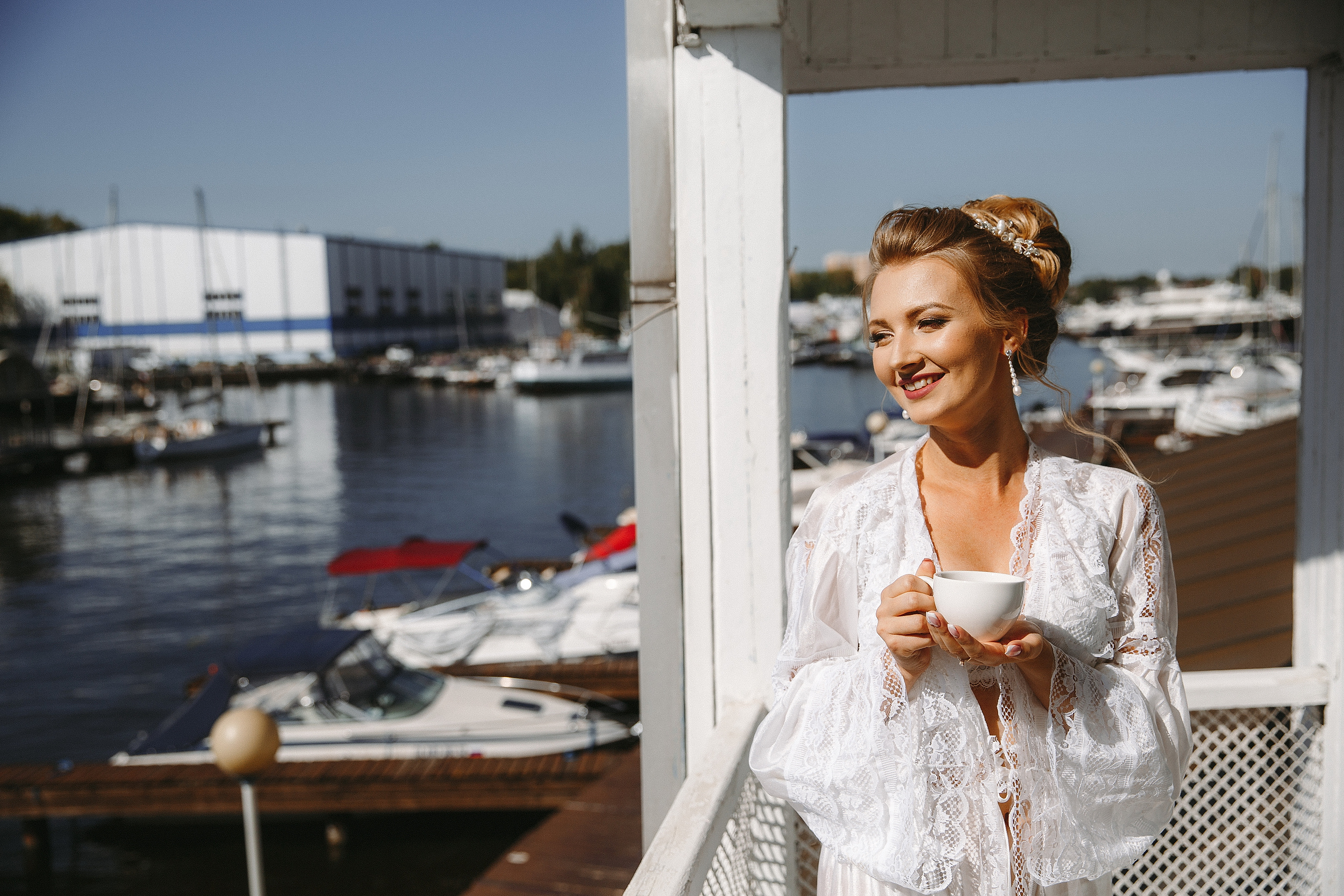 Свадебная фотосессия Яхт Клуб Водник для Елены и Тараса