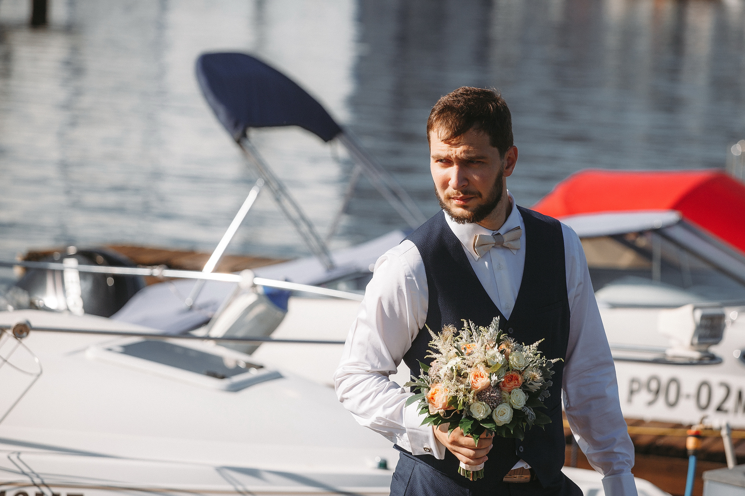 Свадебная фотосессия Яхт Клуб Водник для Елены и Тараса