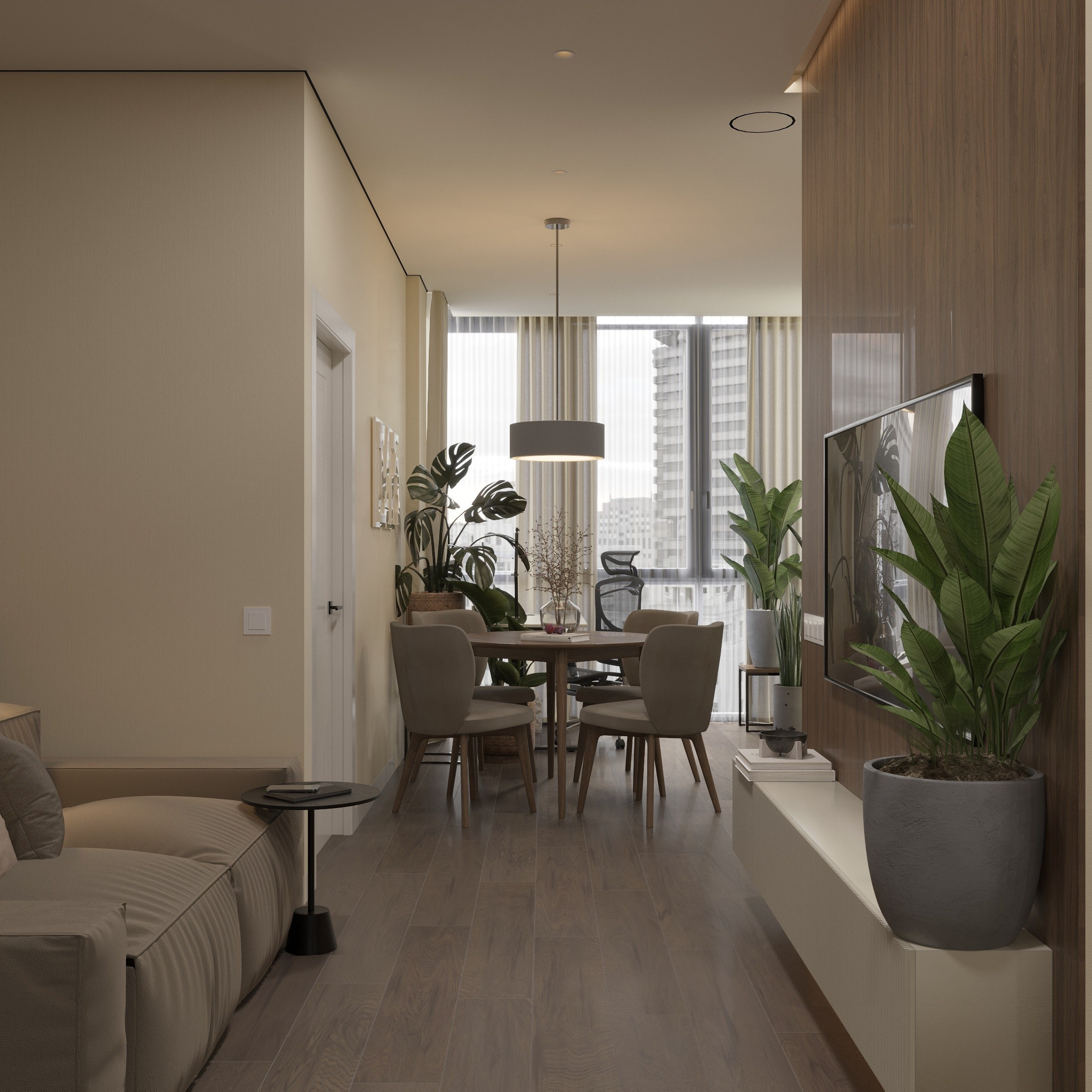 3д визуализация кв. 55 м² г. Курск. Ксения. 3D‑визуализатор