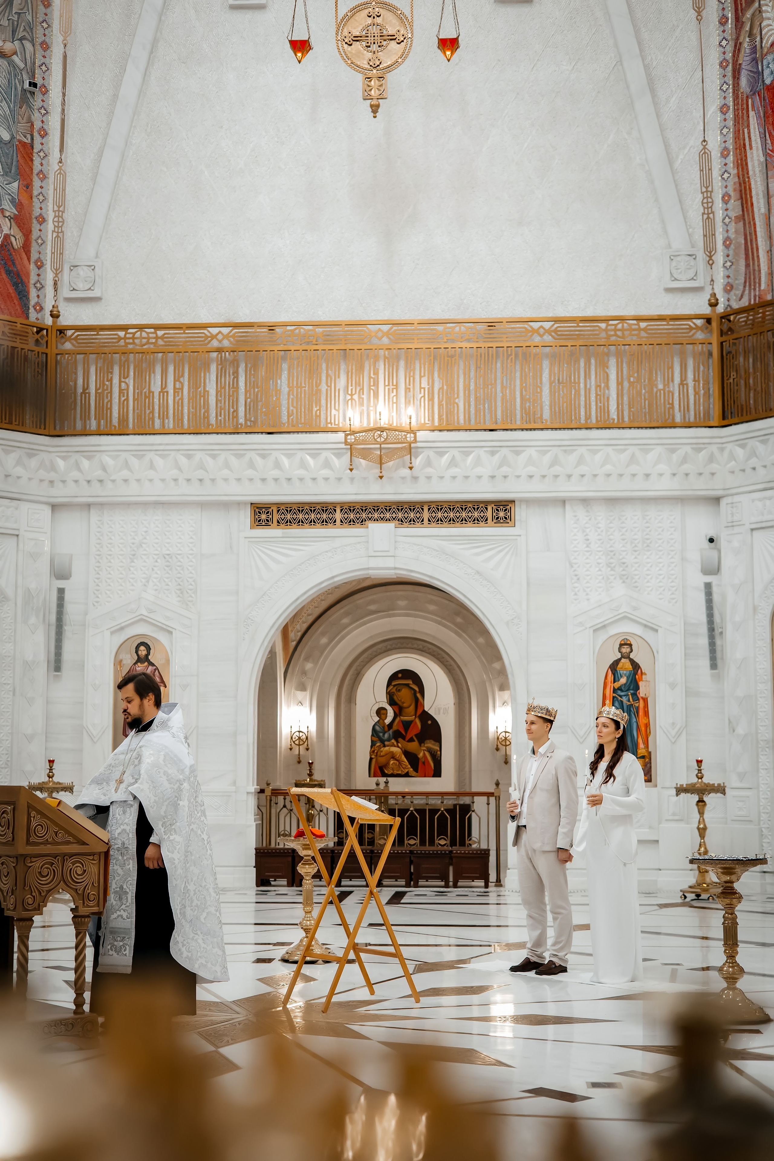 Венчание Ольги и Никиты в Храме Святого Равноапостольного князя Владимира в Тушино. Фотограф на крещение и венчание Москва  Надежда Баланина