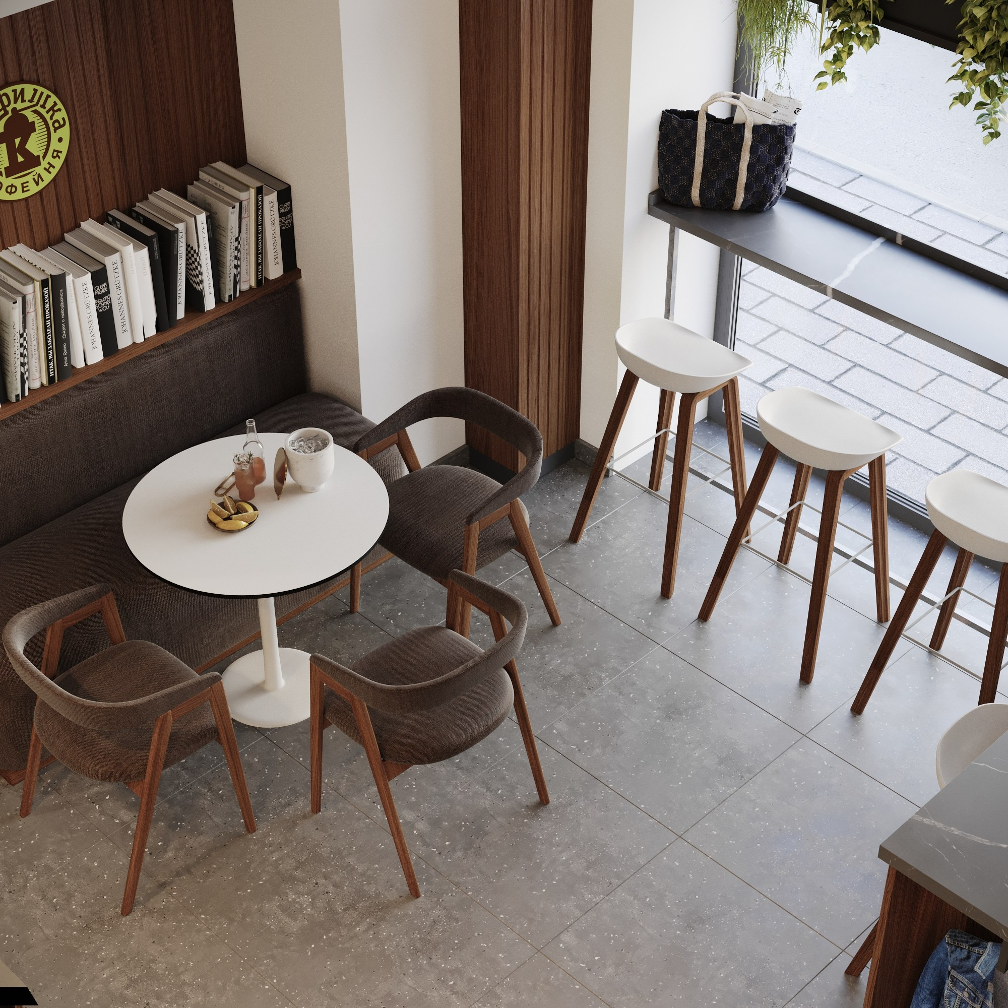 Визуализация кофейни. Студия 3d визуализации Arcviz