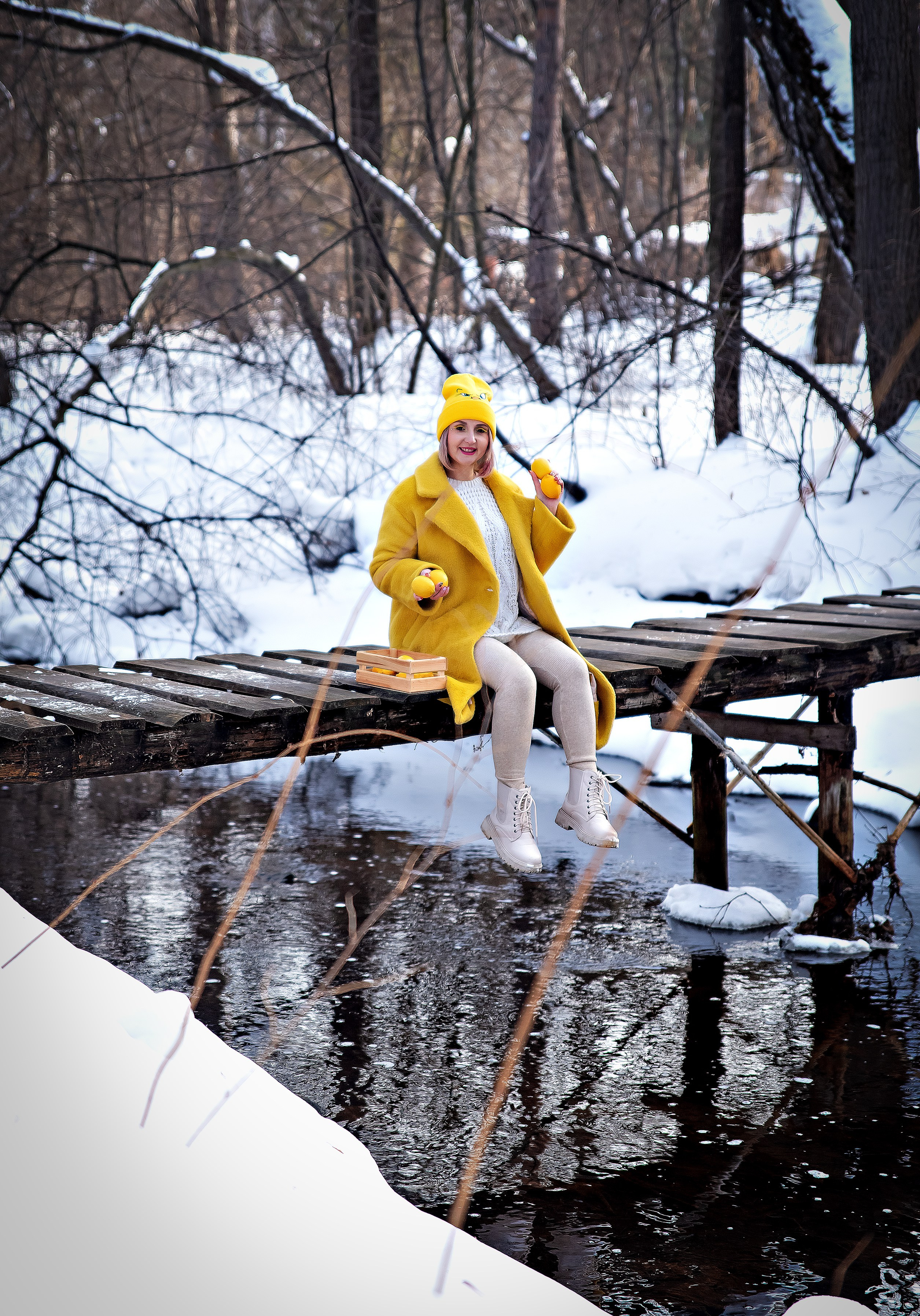 Индивидуальна и портретная фотосессия для Евгении, прогулка в зимнем лесу санатория Дальняя Дача. Семейный и портретный фотограф Кыштым Челябинск Марина Шигапова