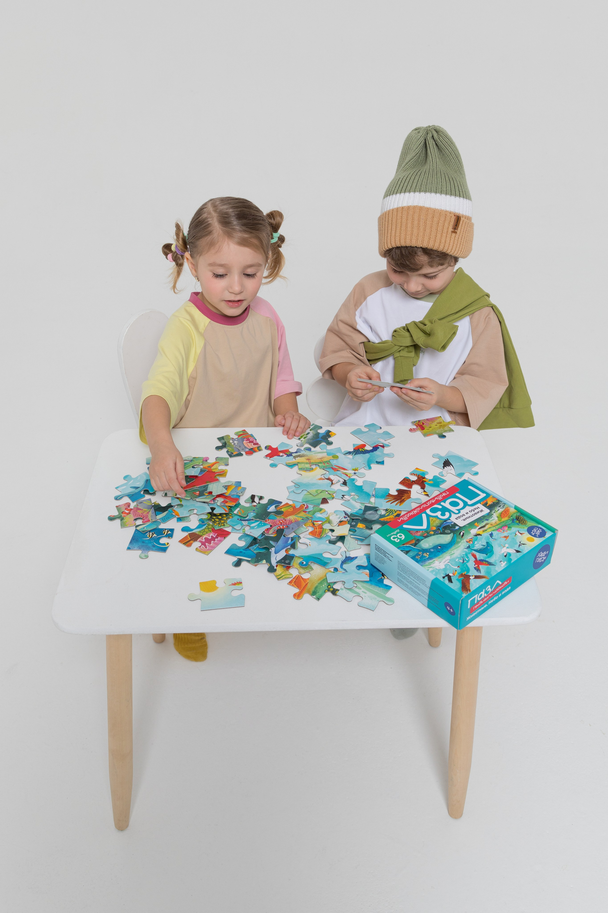 Имиджевая и каталожная съёмка для бренда детских пазлов. Детский и контент фотограф Надя Волкова Санкт-Петербург