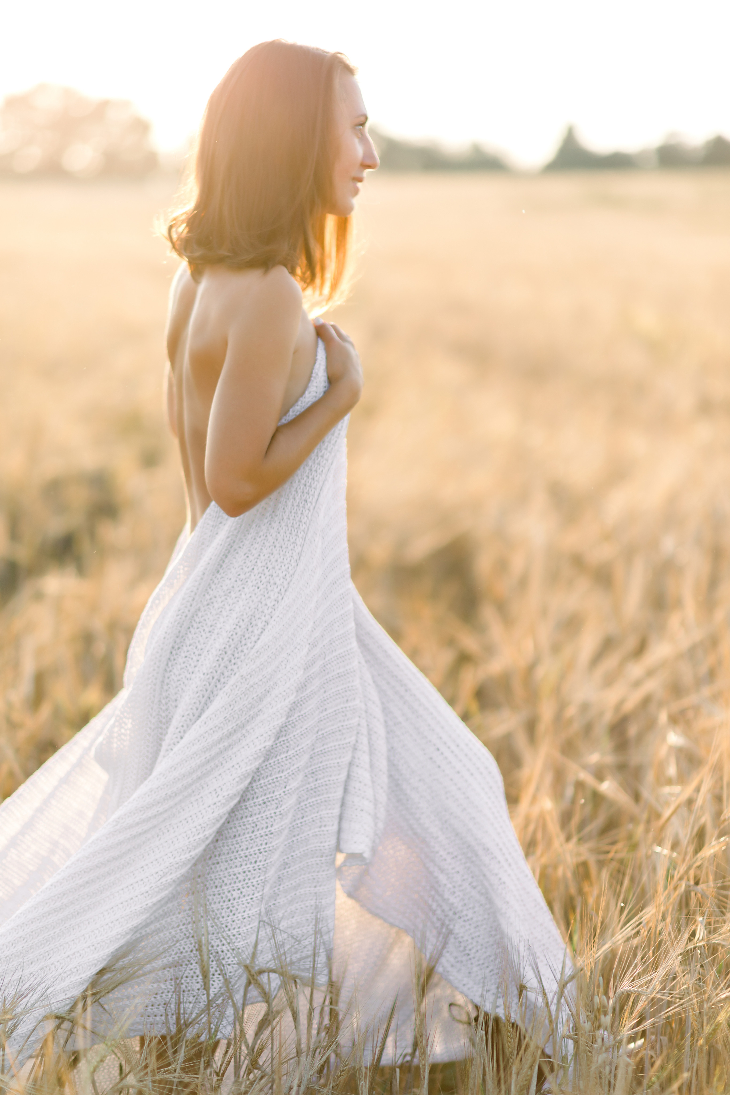 Фотосессия в поле. Лена Крутова. Фотограф в Москве