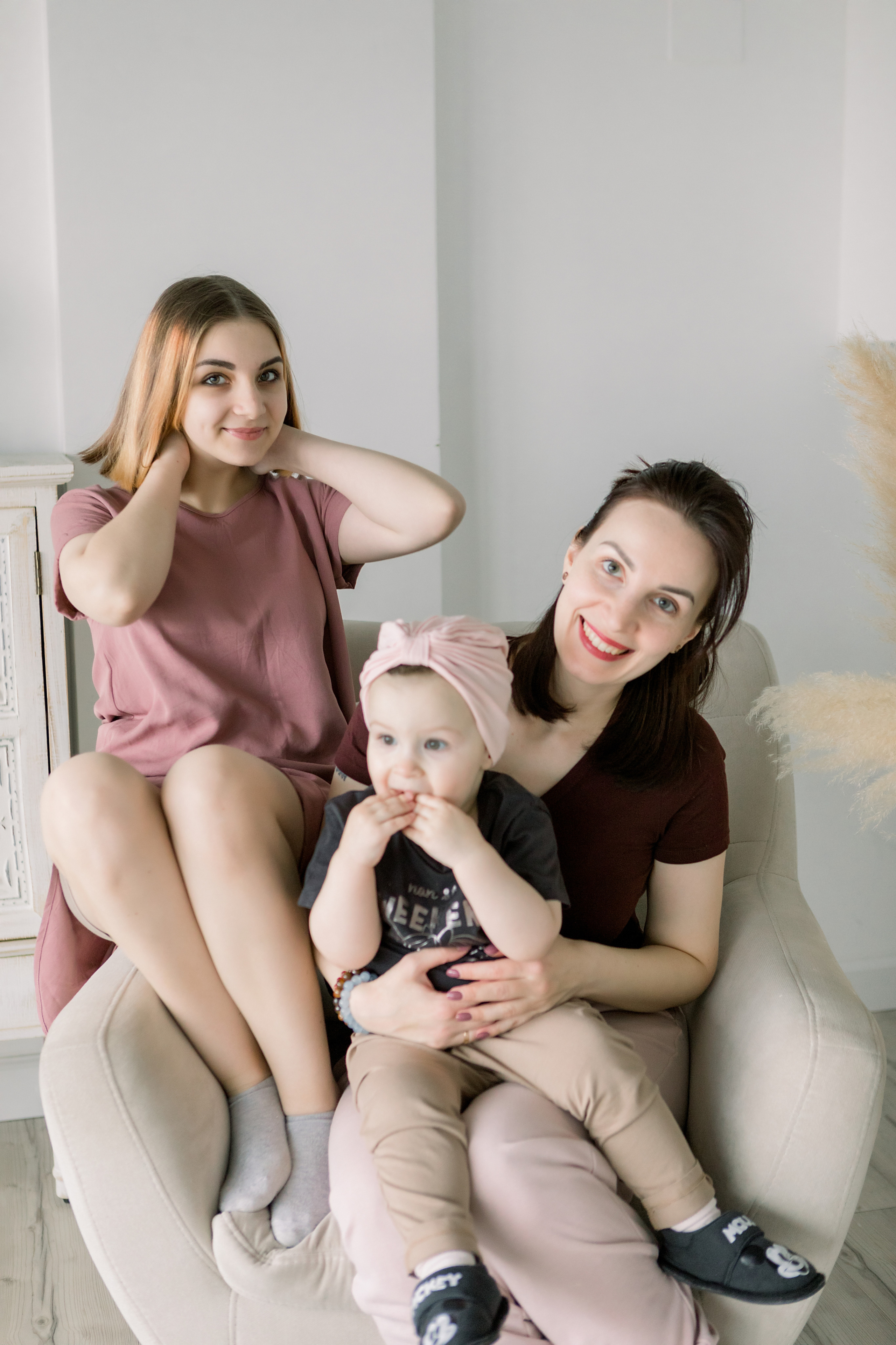 Фотосессия мамы и дочек. Лена Крутова. Фотограф в Москве