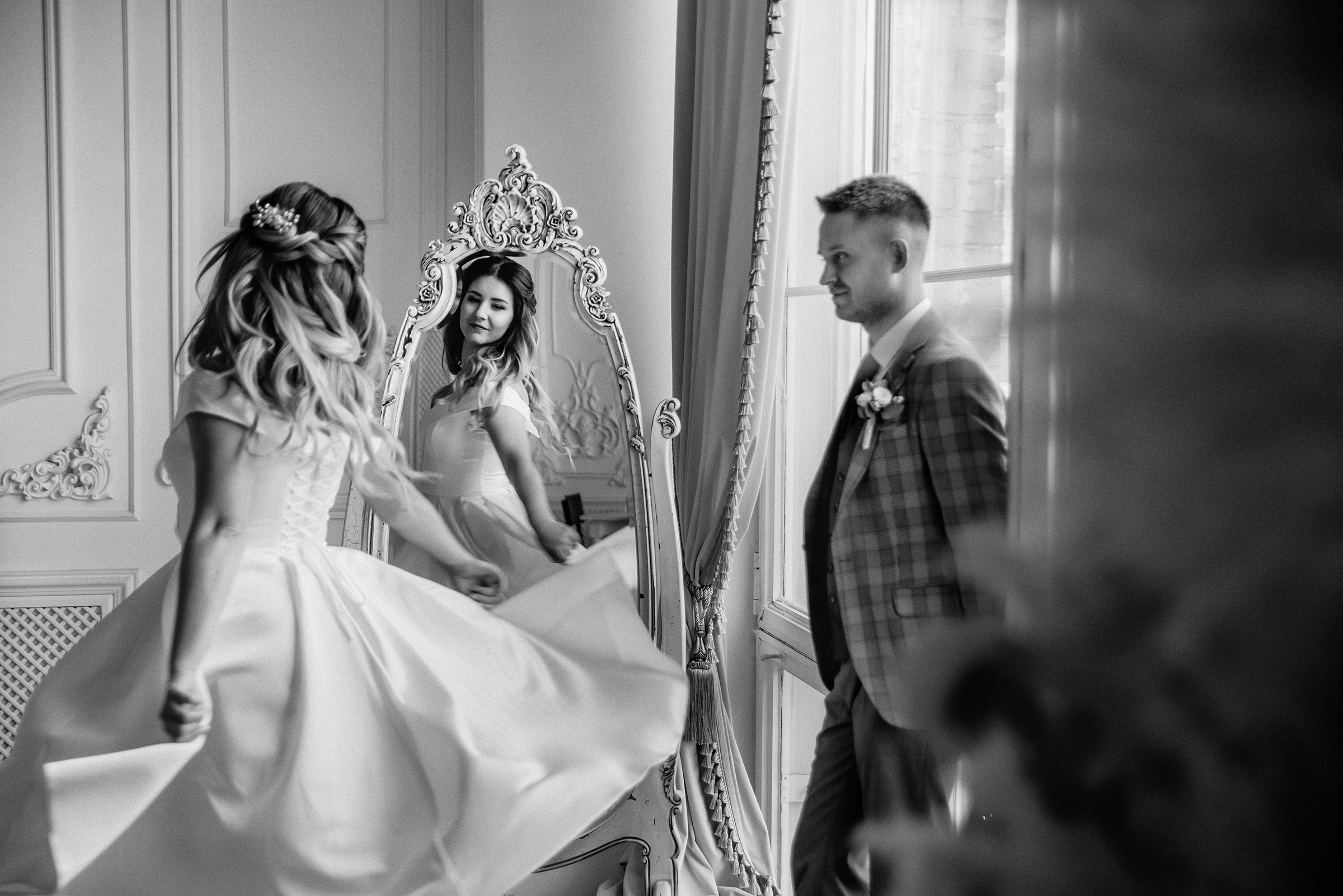 свадебная фотосессия в студии naked sky в зале angels