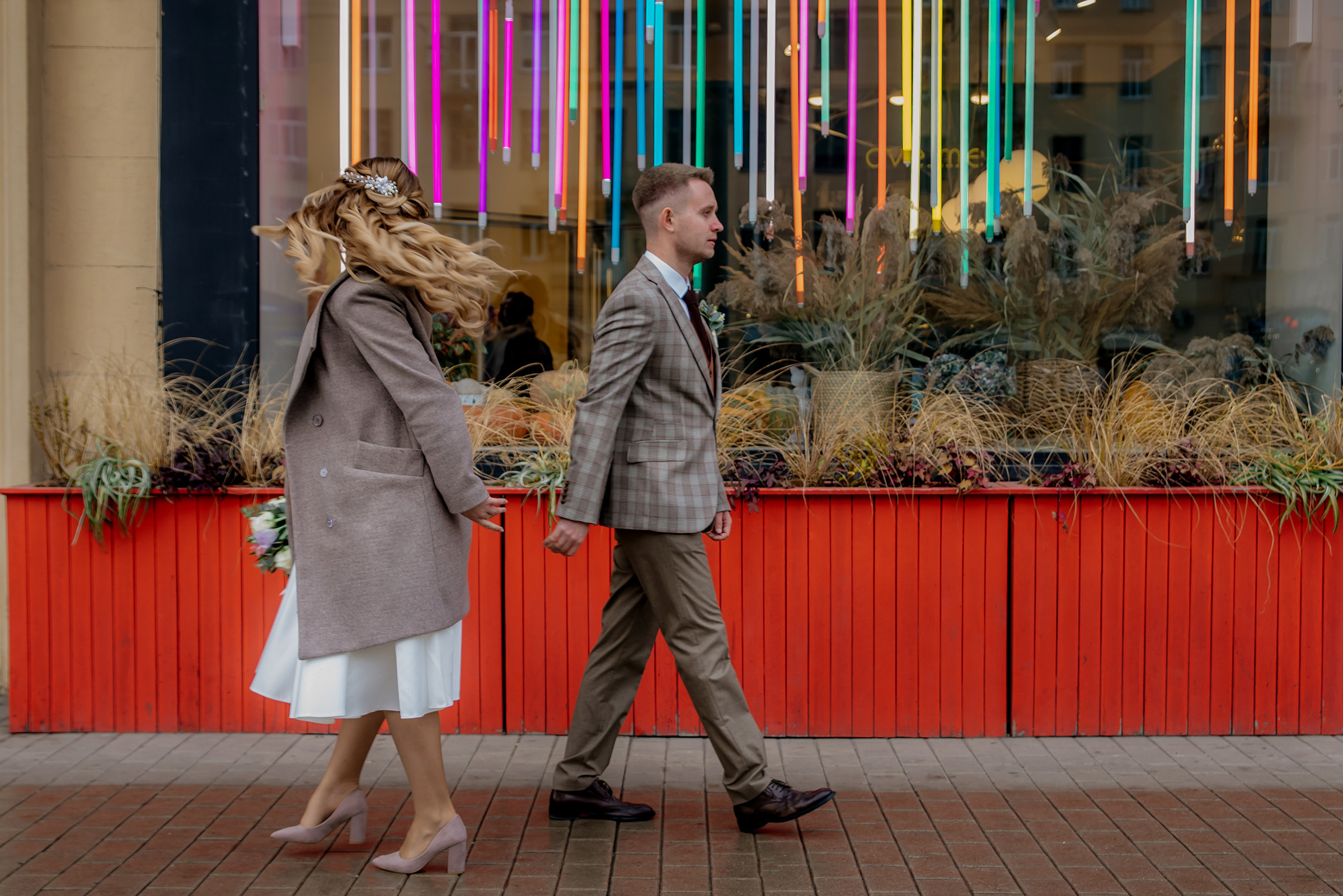 свадебная прогулка осенью по кутузовскому проспекту 