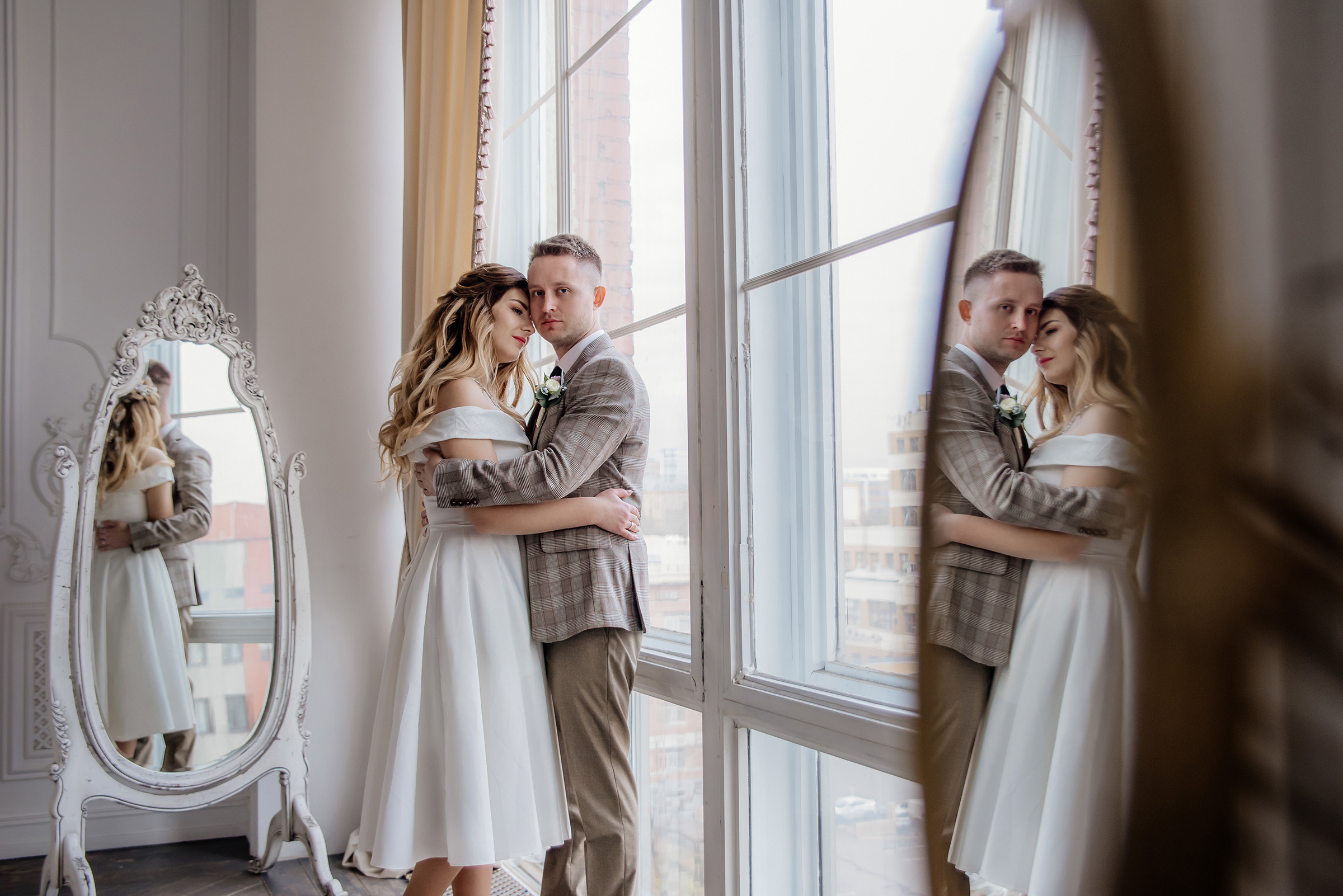 свадебная фотосессия в студии naked sky в зале angels