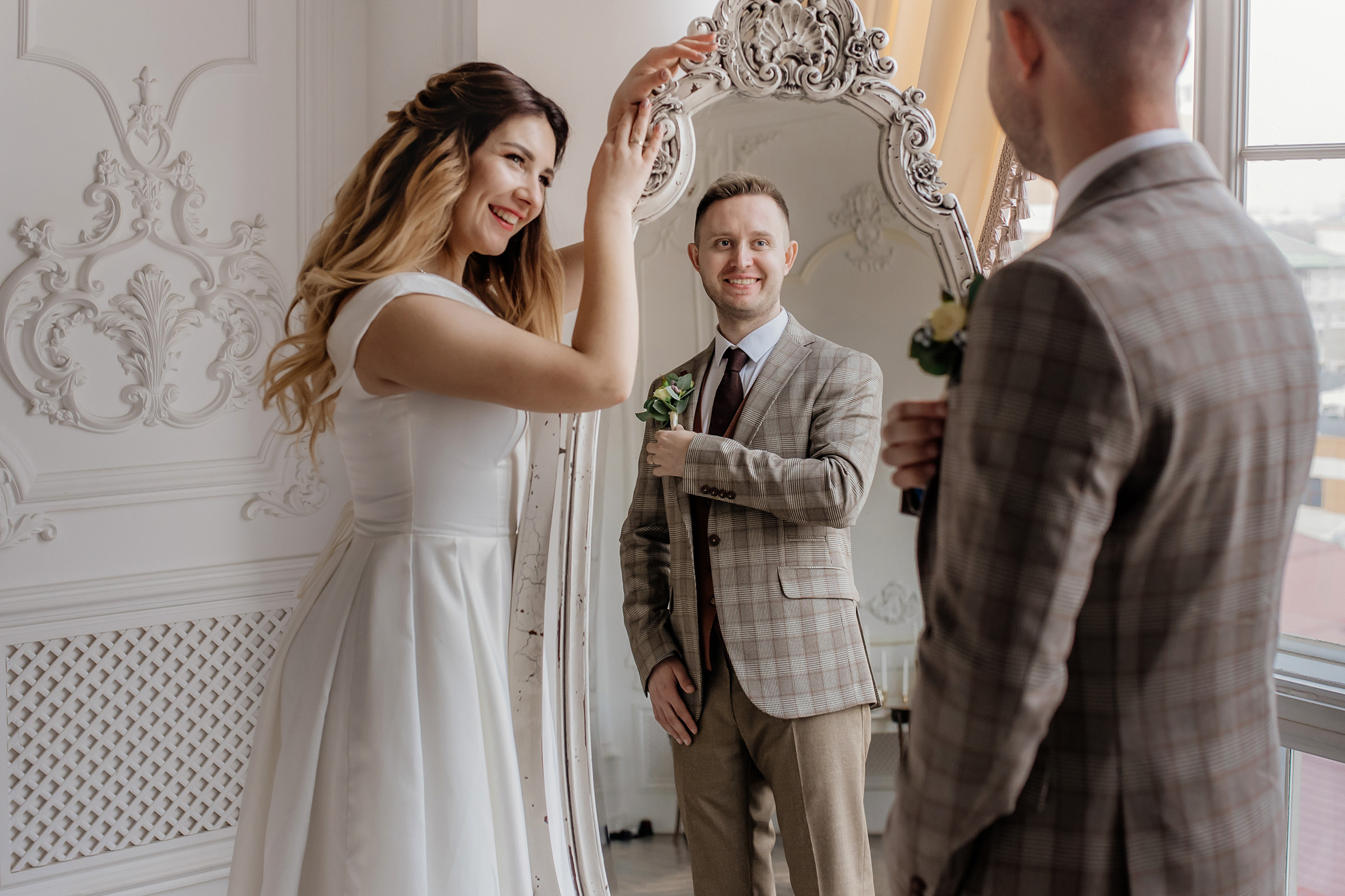 свадебная фотосессия в студии naked sky в зале angels