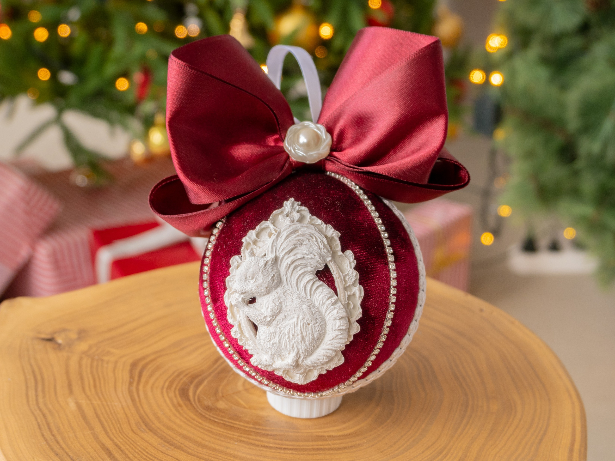 Набор елочных шаров «В сказочном лесу» 3шт. Елочные игрушки ручной работы / Fairytale decor