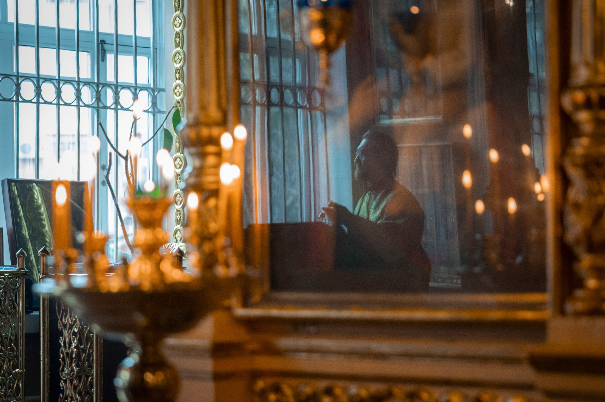 Богородский храм. Вход Господень в Иерусалим. Божественная литургия. Антон и Татьяна Денисенко — В храме