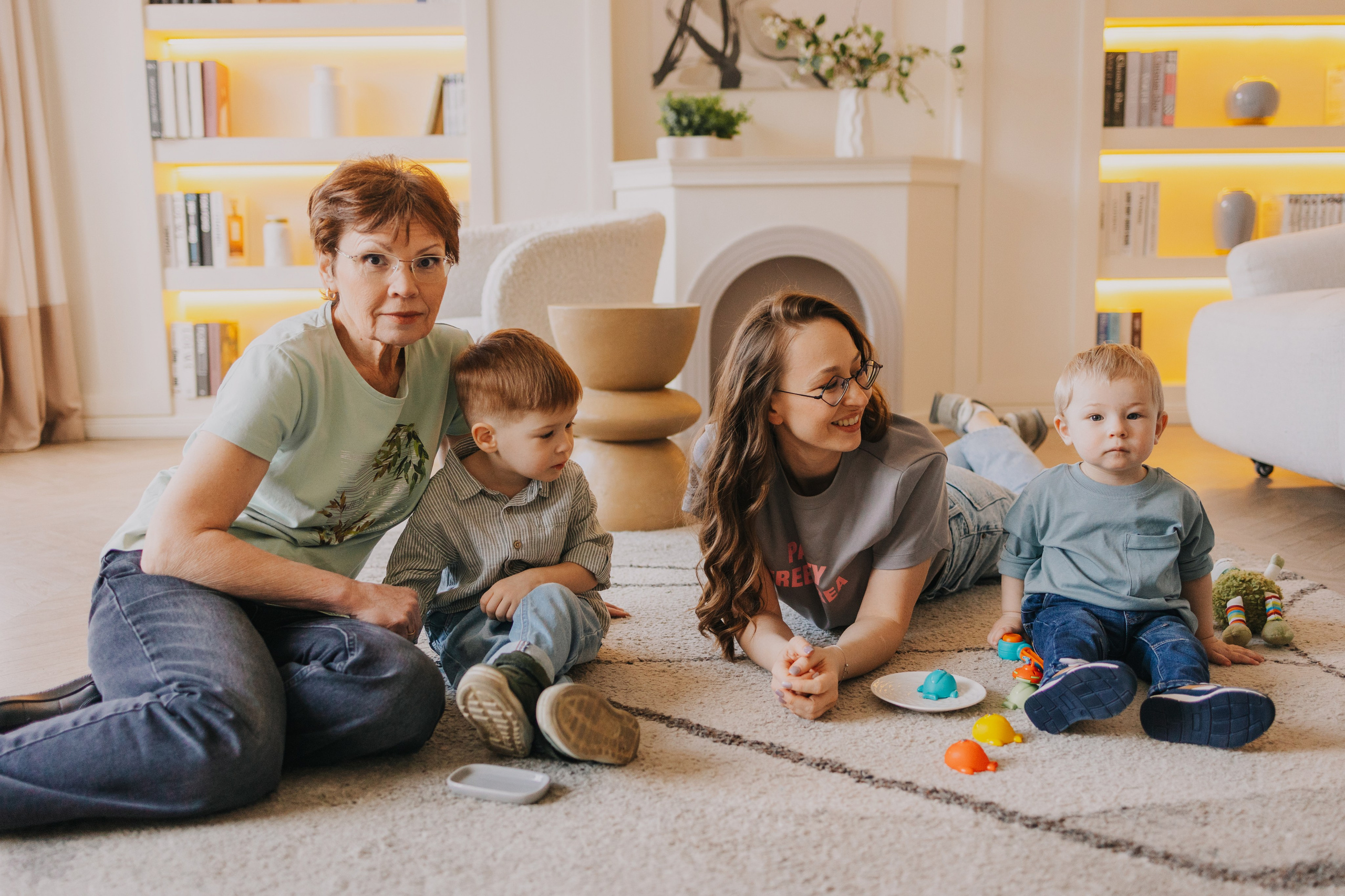 Большая семья. Домашняя фотосессия