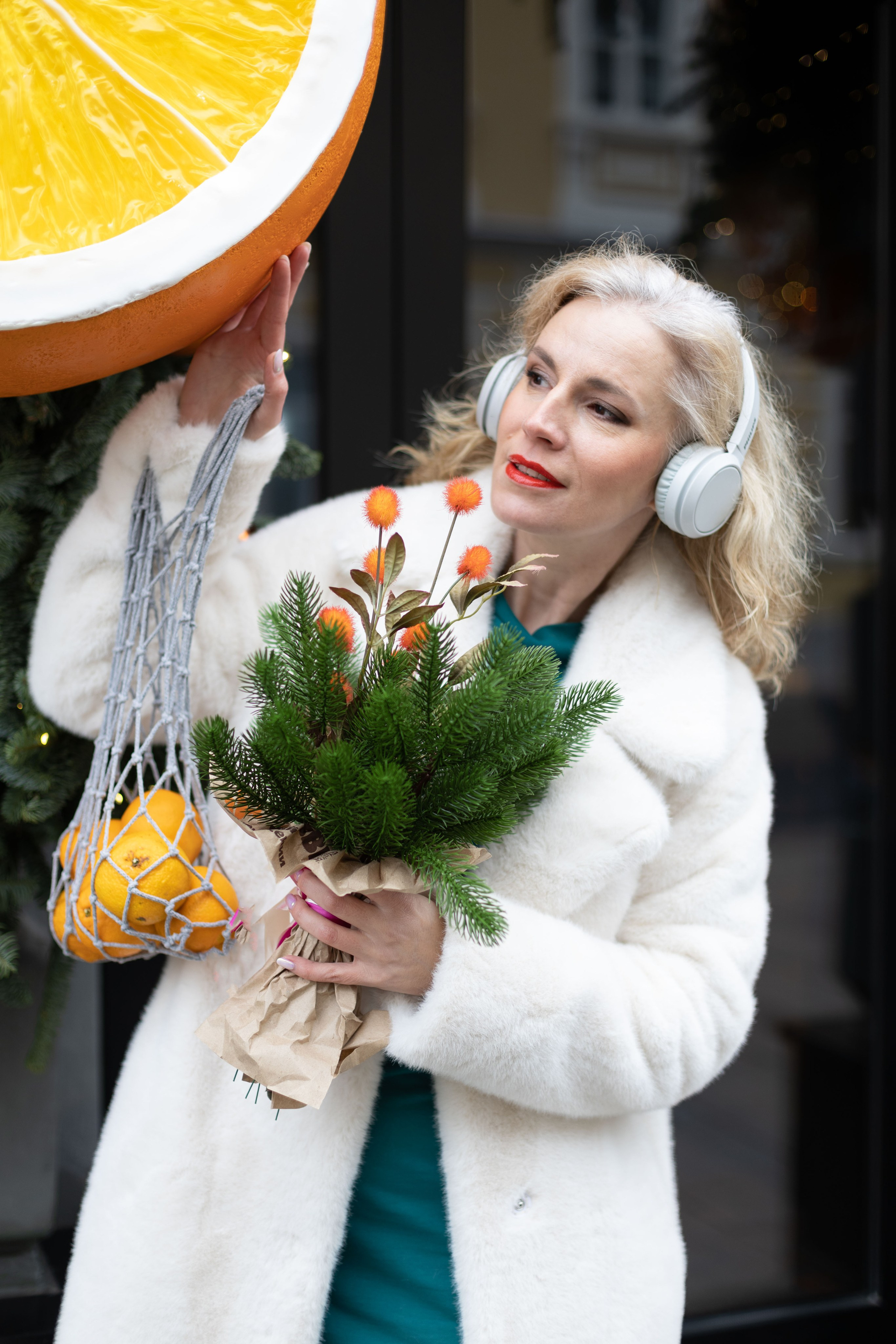 Новый год. Кира и мандарины. Портретный и контент фотограф Москва. Татьяна Чистова