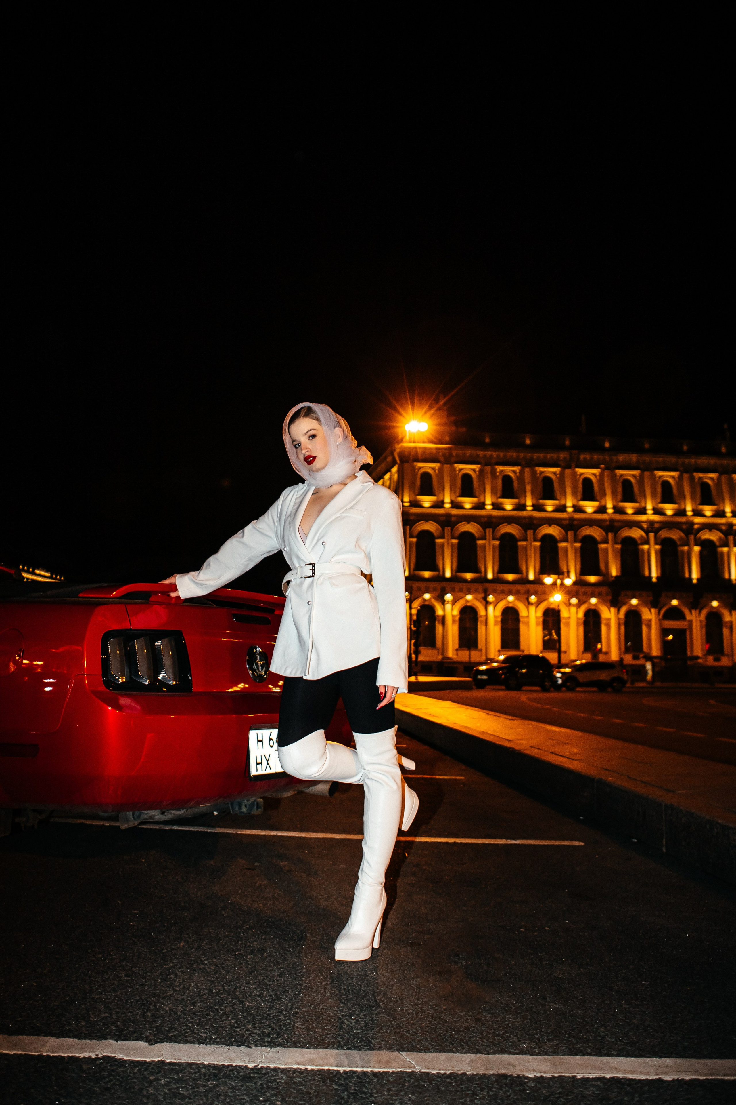 Алена — ночной кабриолет. Elena Sova — семейный и женский фотограф в Санкт-Петербурге