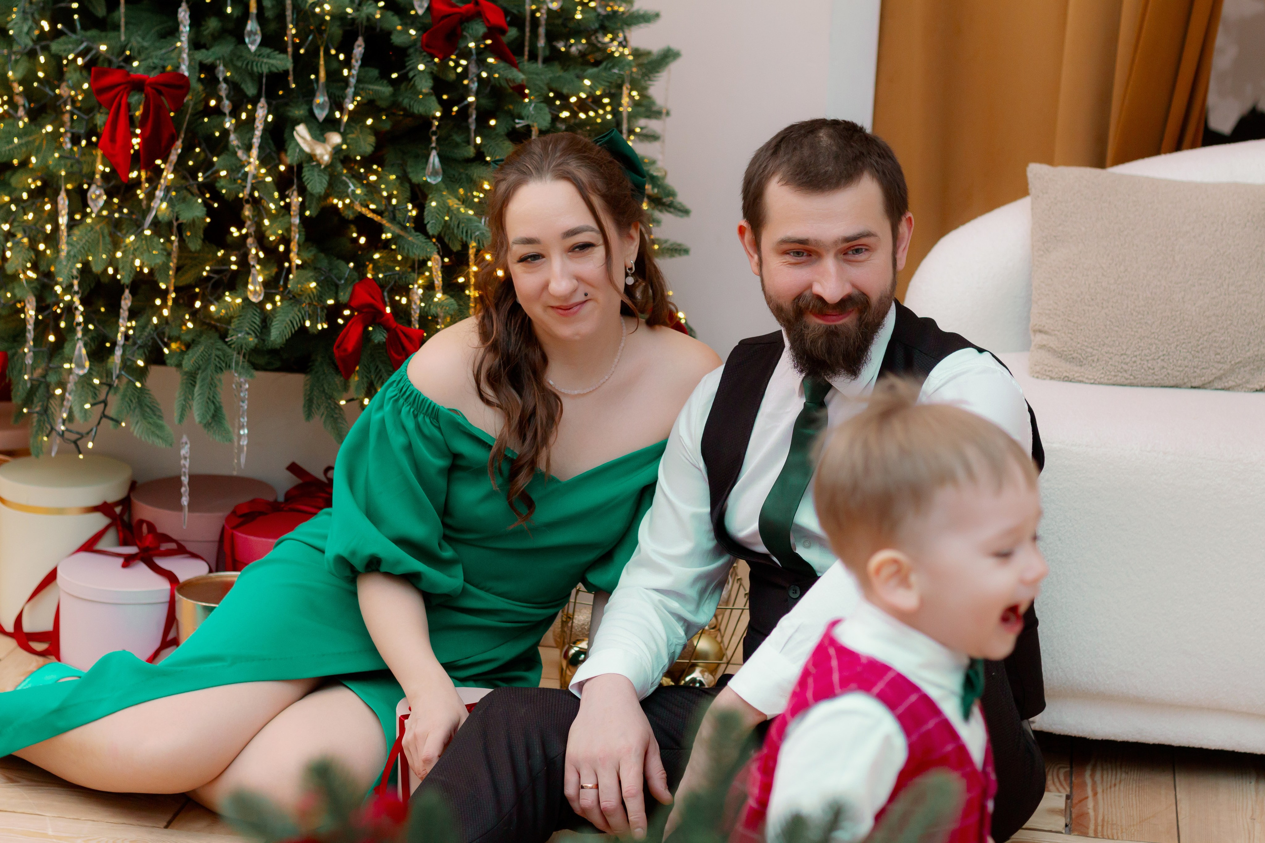 Время чудес! Семейная новогодняя фотосессия в студии, Екатеринбург. Фотограф в Екатеринбурге Пойгина Елена