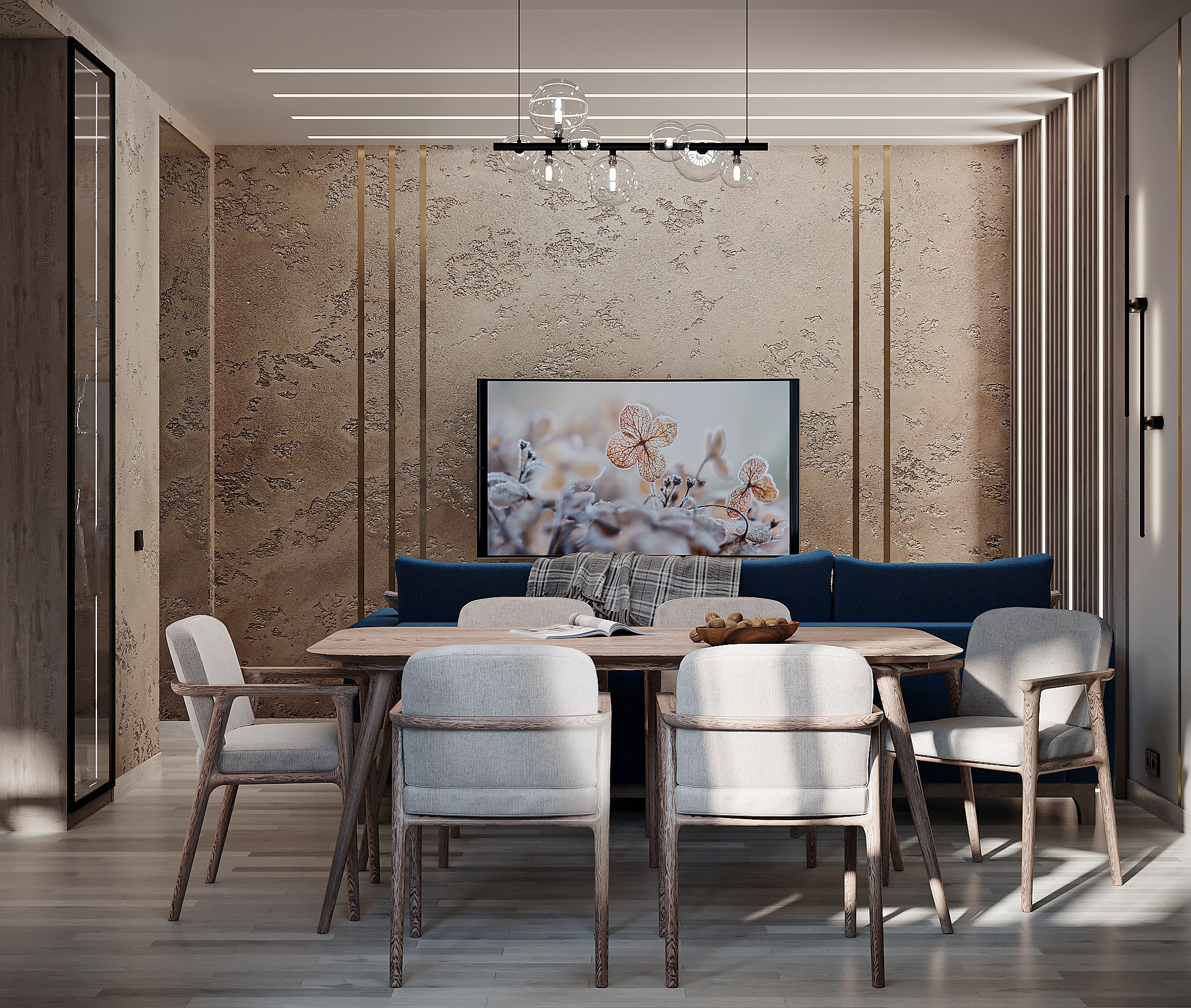 Синий акцент в интерьере 💙