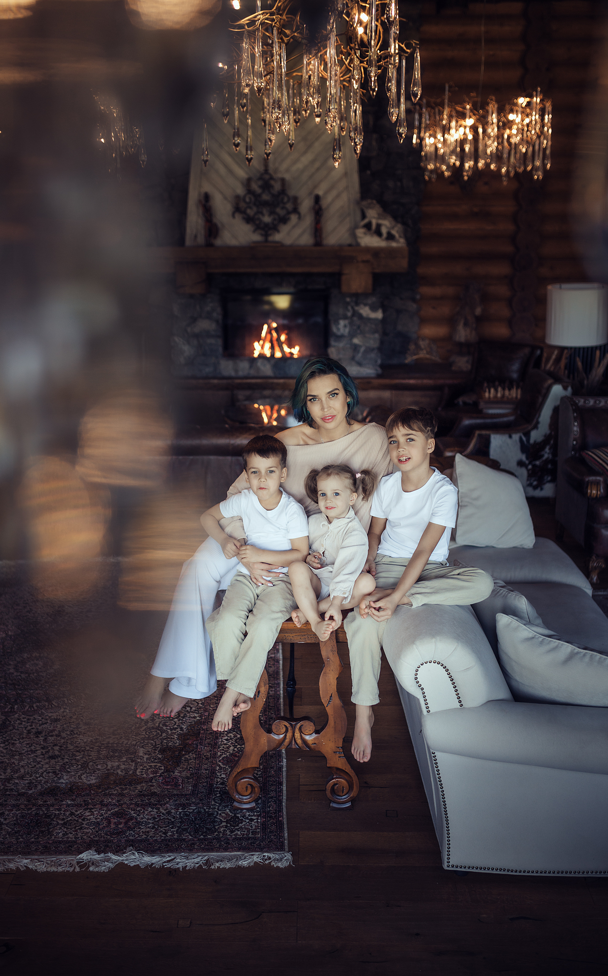 Алина с детьми. Дом. Семейный фотограф в Москве Натали Момот