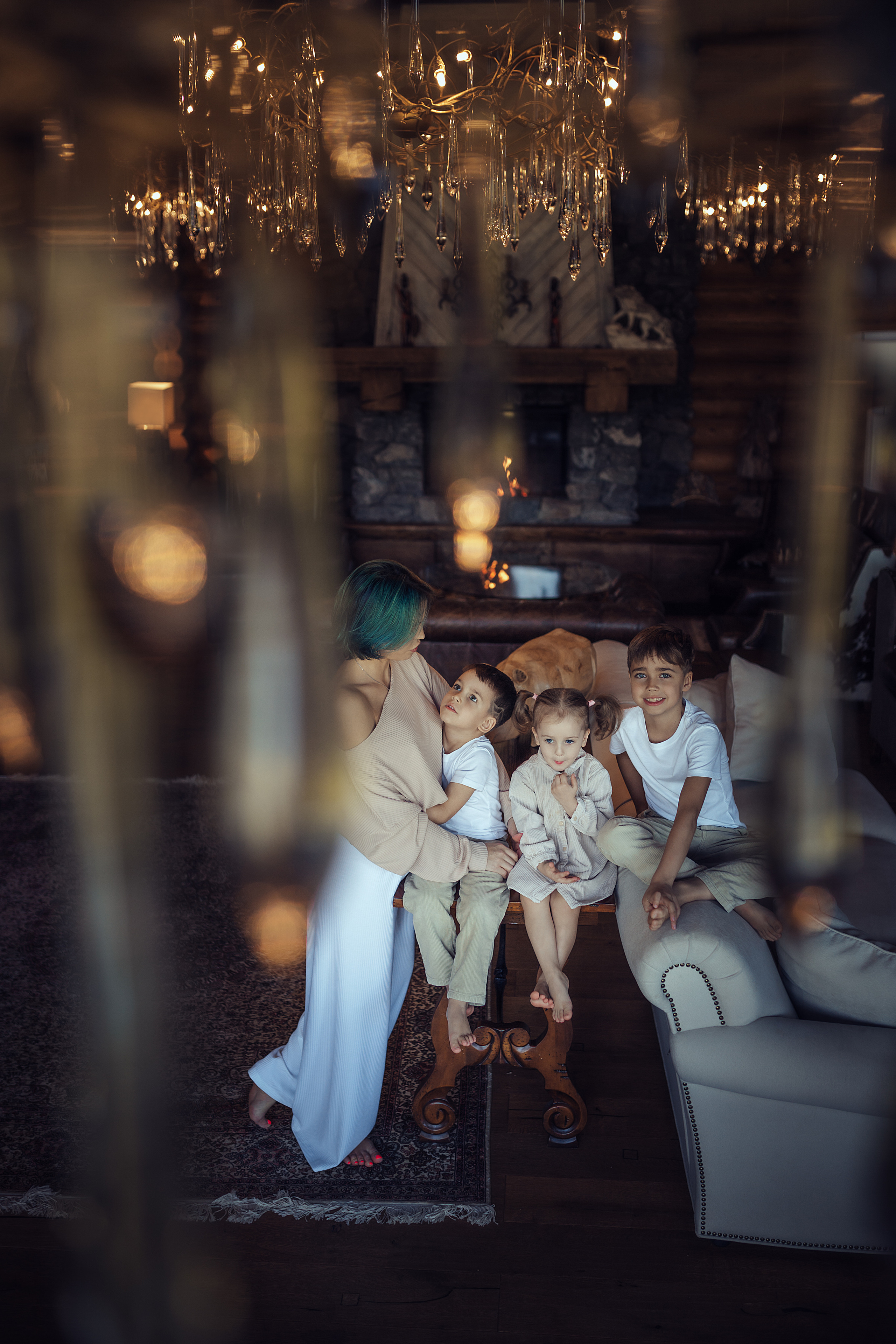 Алина с детьми. Дом. Семейный фотограф в Москве Натали Момот